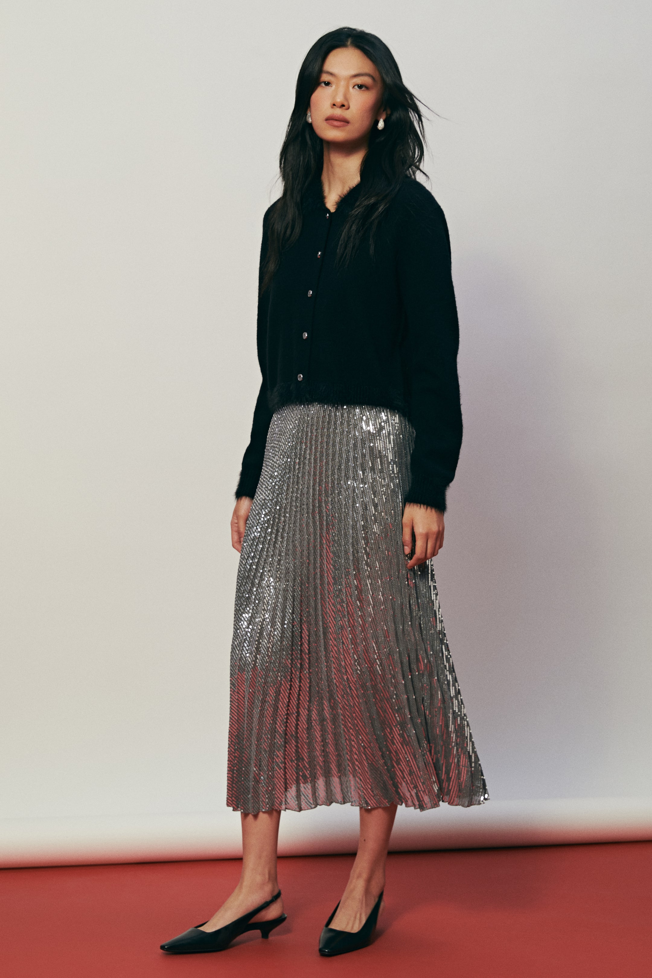 이미지 확대 보기: 칼라 가디건 - 블랙 - 여성 | H&M KR 2