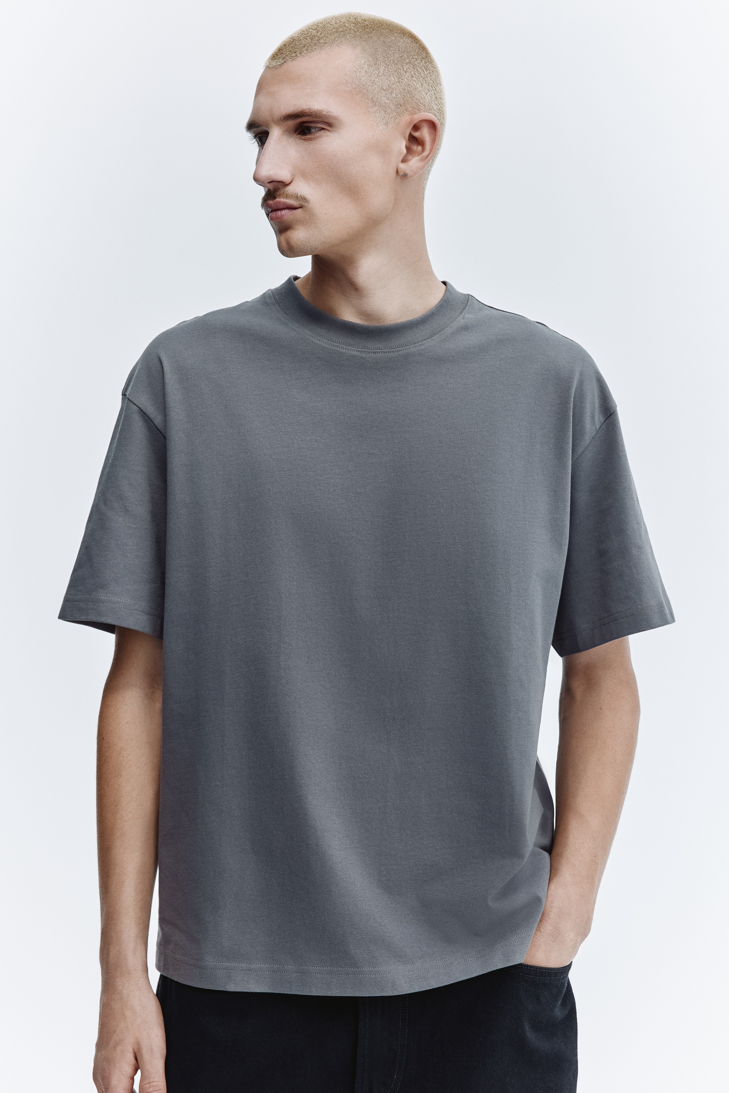 Loose-Fit T-Shirt - Dark gray - Men | H&M US