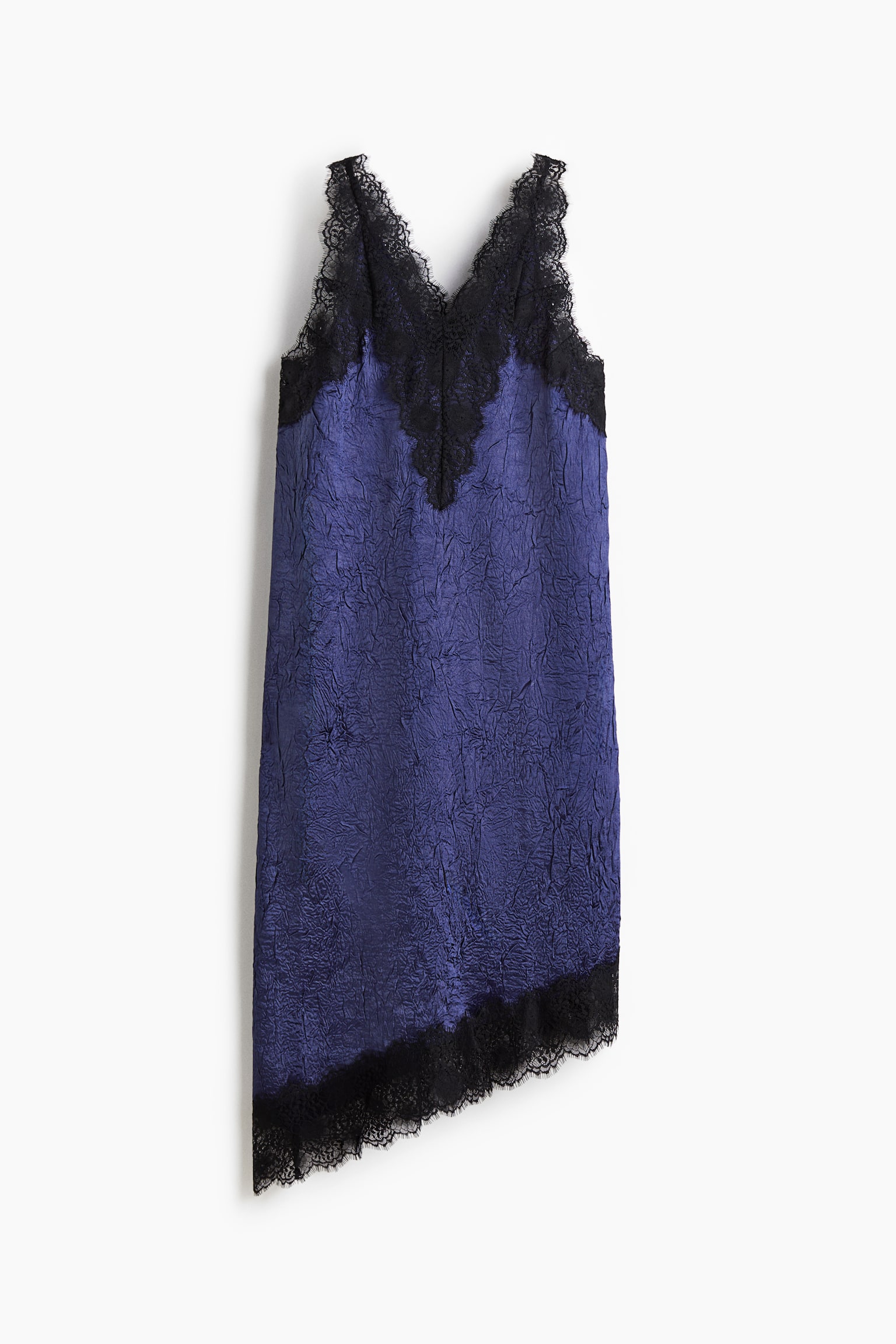 Robe midi avec dentelle - Bleu/noir - 2