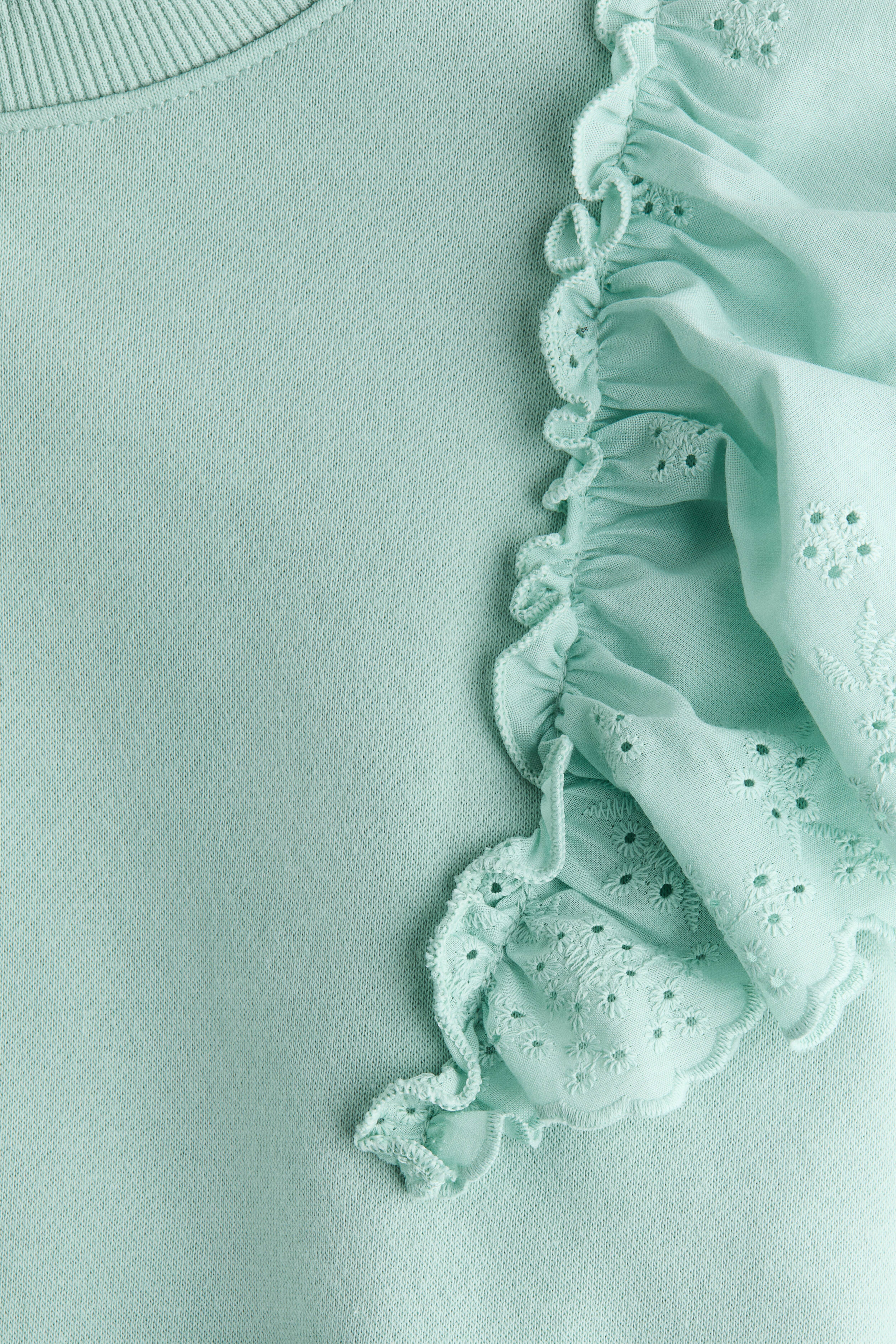 Ruffle-Trimmed Sweatshirt