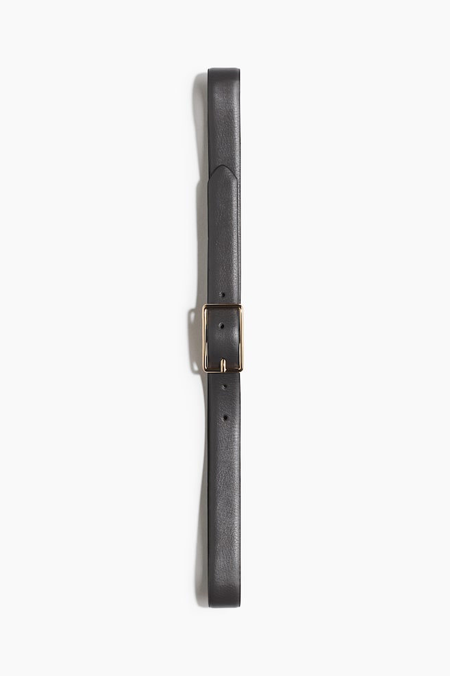 Split Leather Belt - Dark gray/Dark brown/Brown/Beige/Black - 1