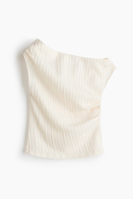 Женские топы H&M Textured One-Shoulder Top