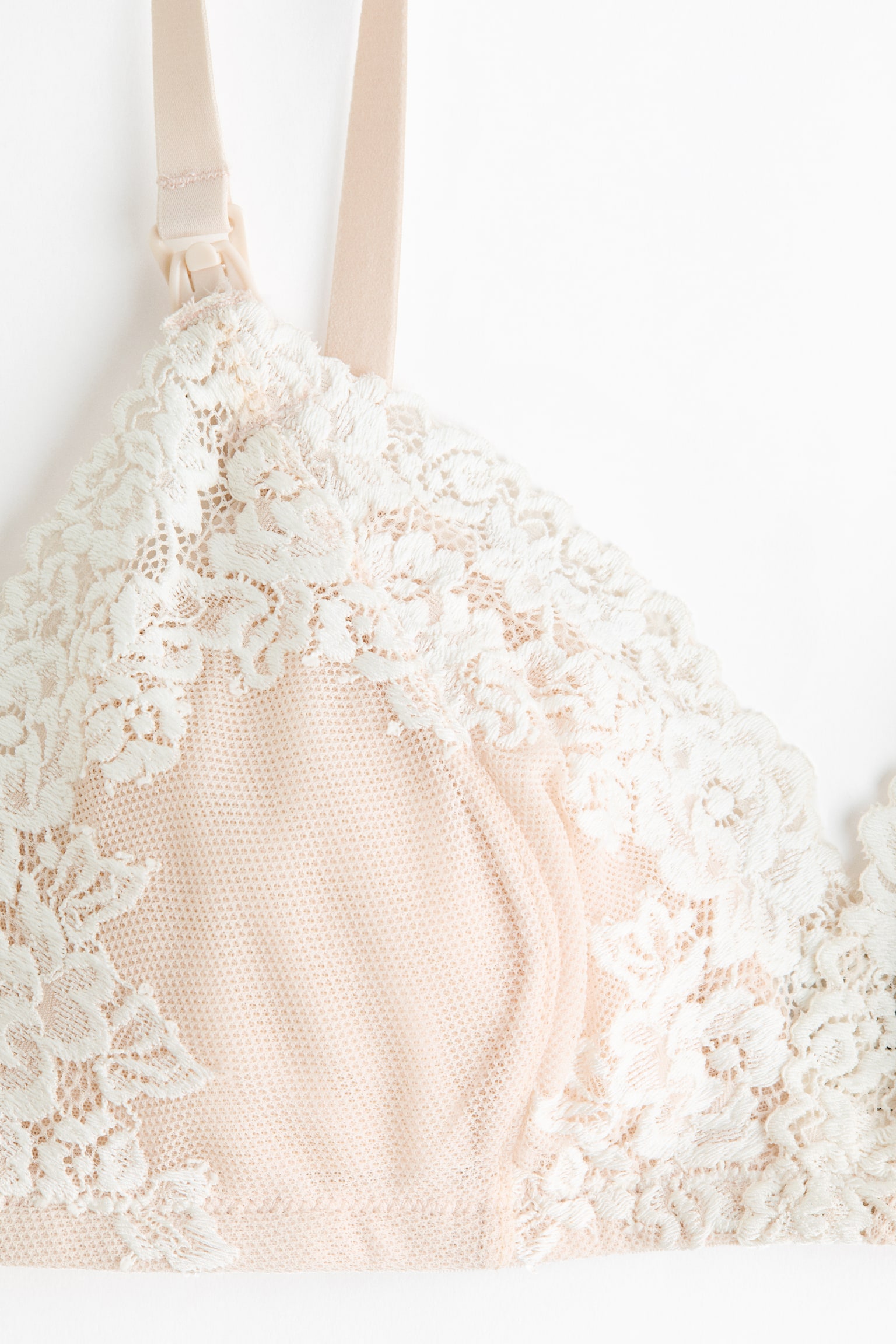 MAMA Punjeni čipkasti grudnjak za dojenje - Svetlobež/bela/Crna/krem - 3