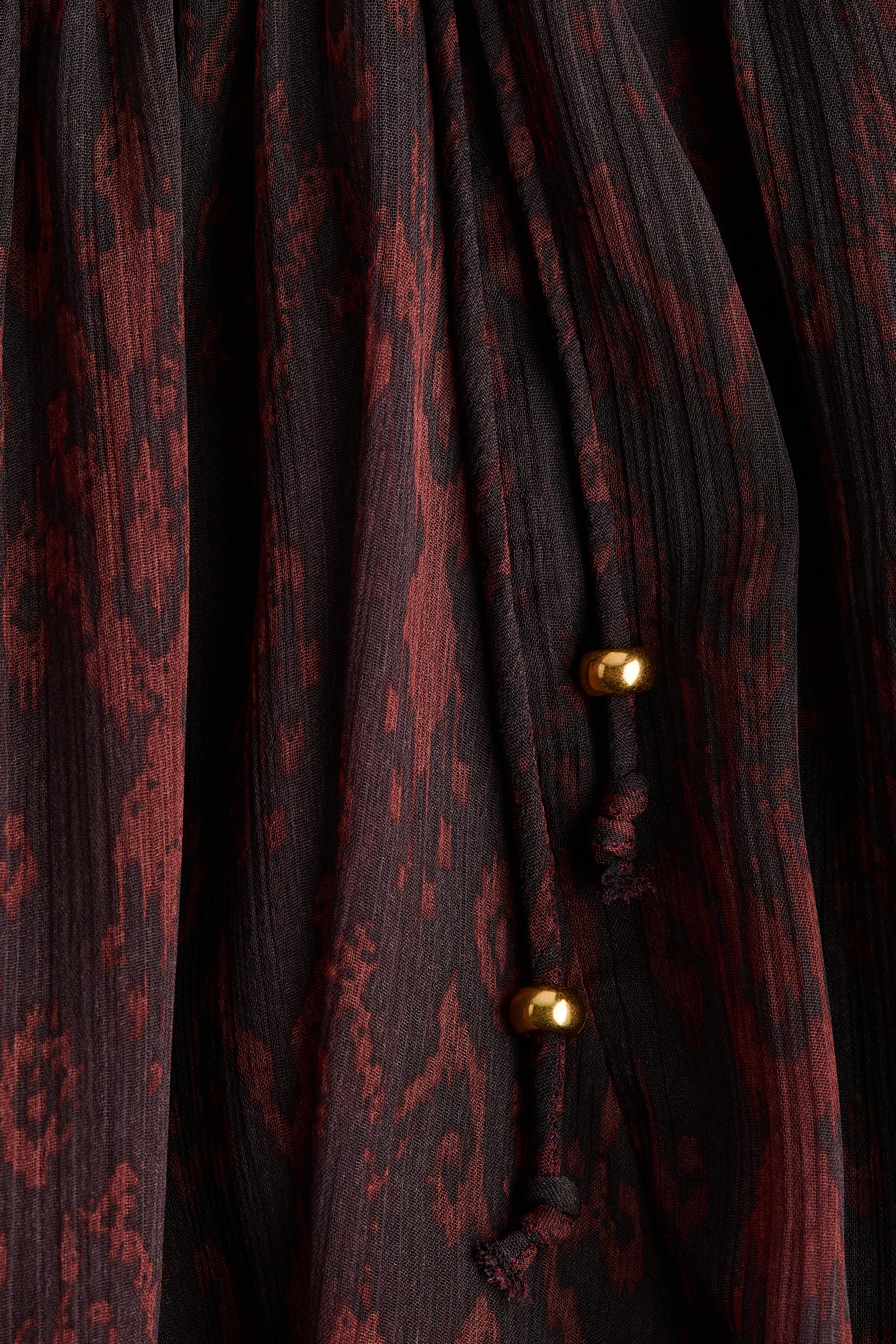 Women's Dark brown/patterned Chiffon Maxi Dress | H&M US Women's Dark brown/patterned Chiffon Maxi Dress | H&M US
