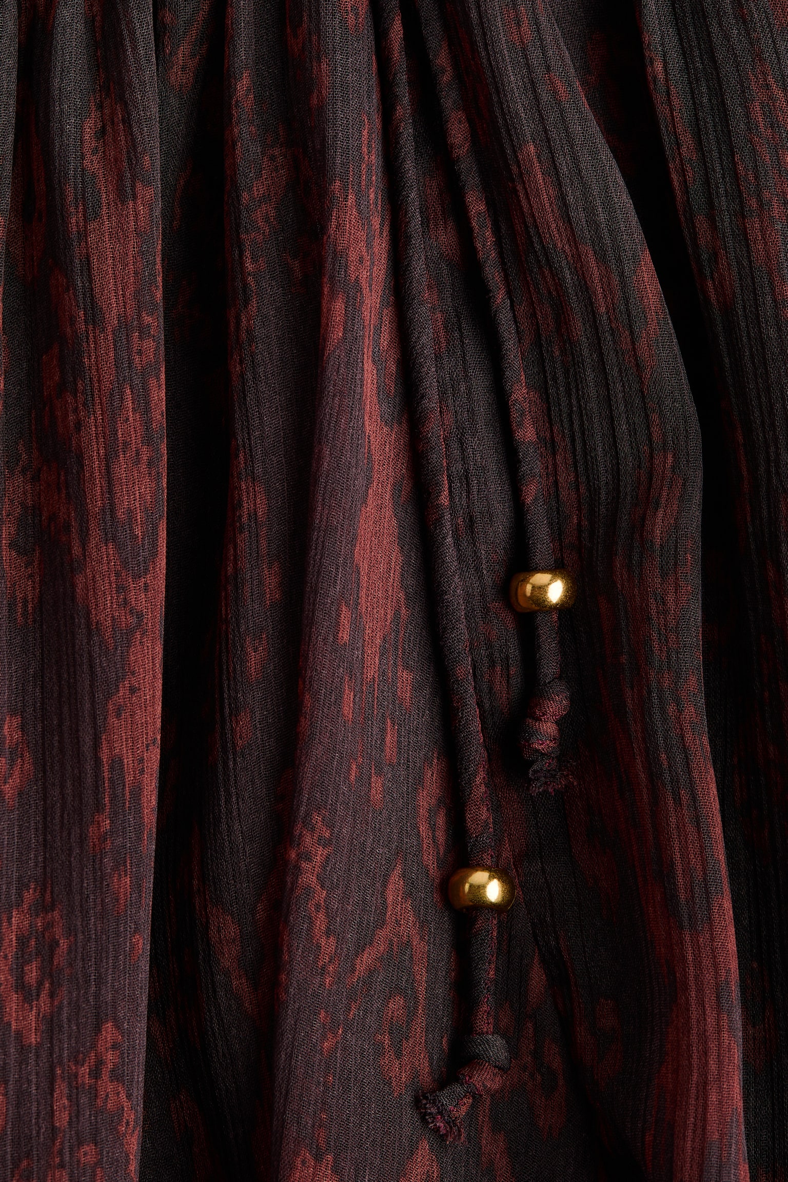 Chiffon maxi dress - Dark brown/Patterned - 5