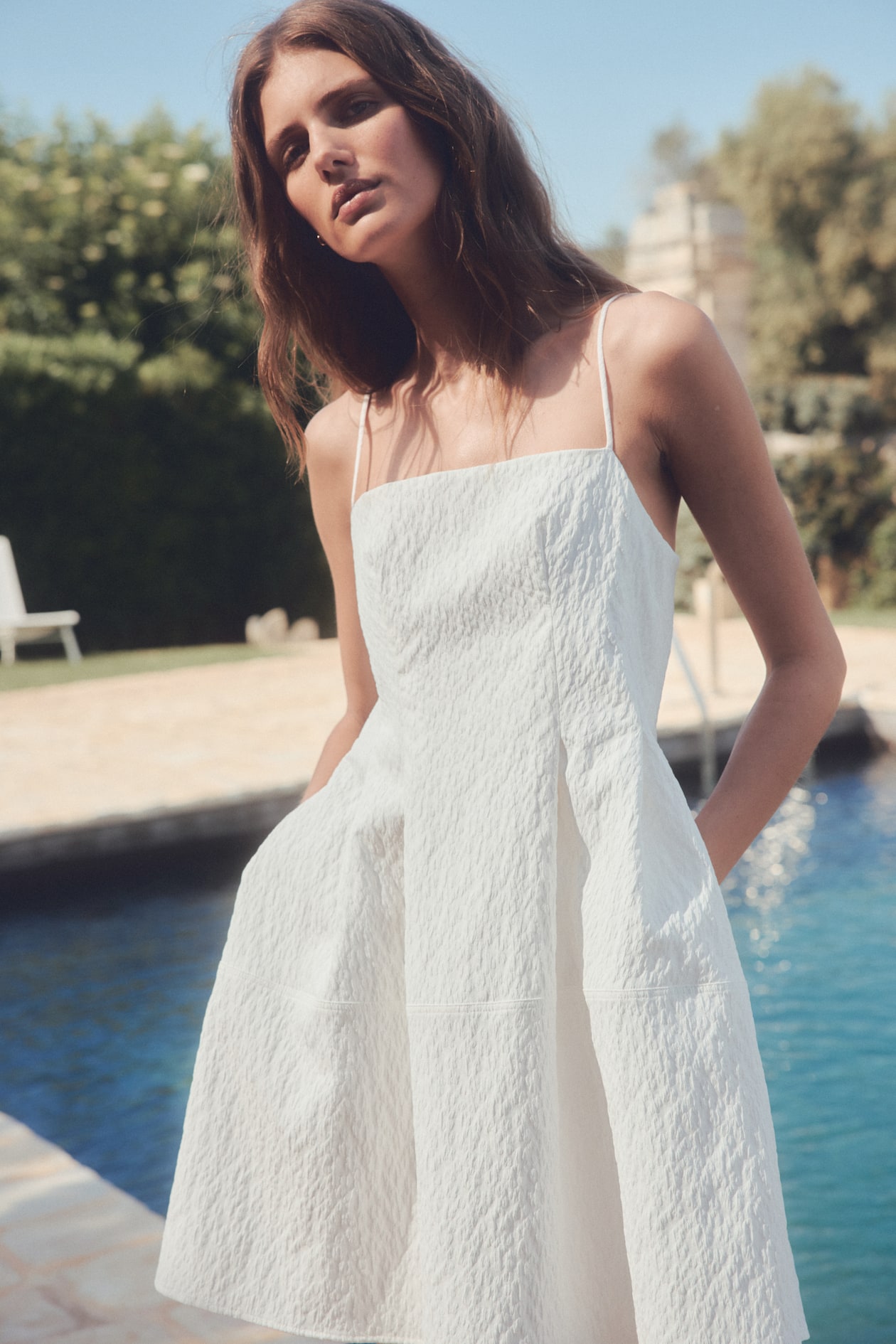Jacquard-Weave Strappy Dress - image 3