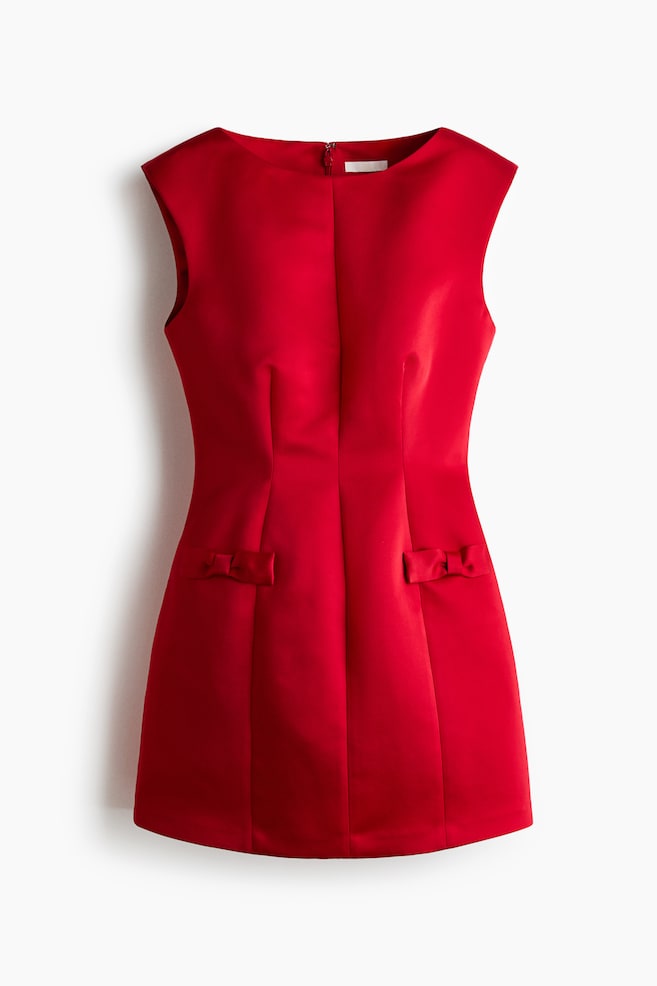 Bow-detail dress - Red - 1
