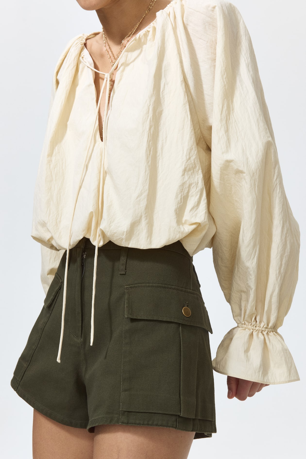 Cotton Twill Utility Shorts - image 3