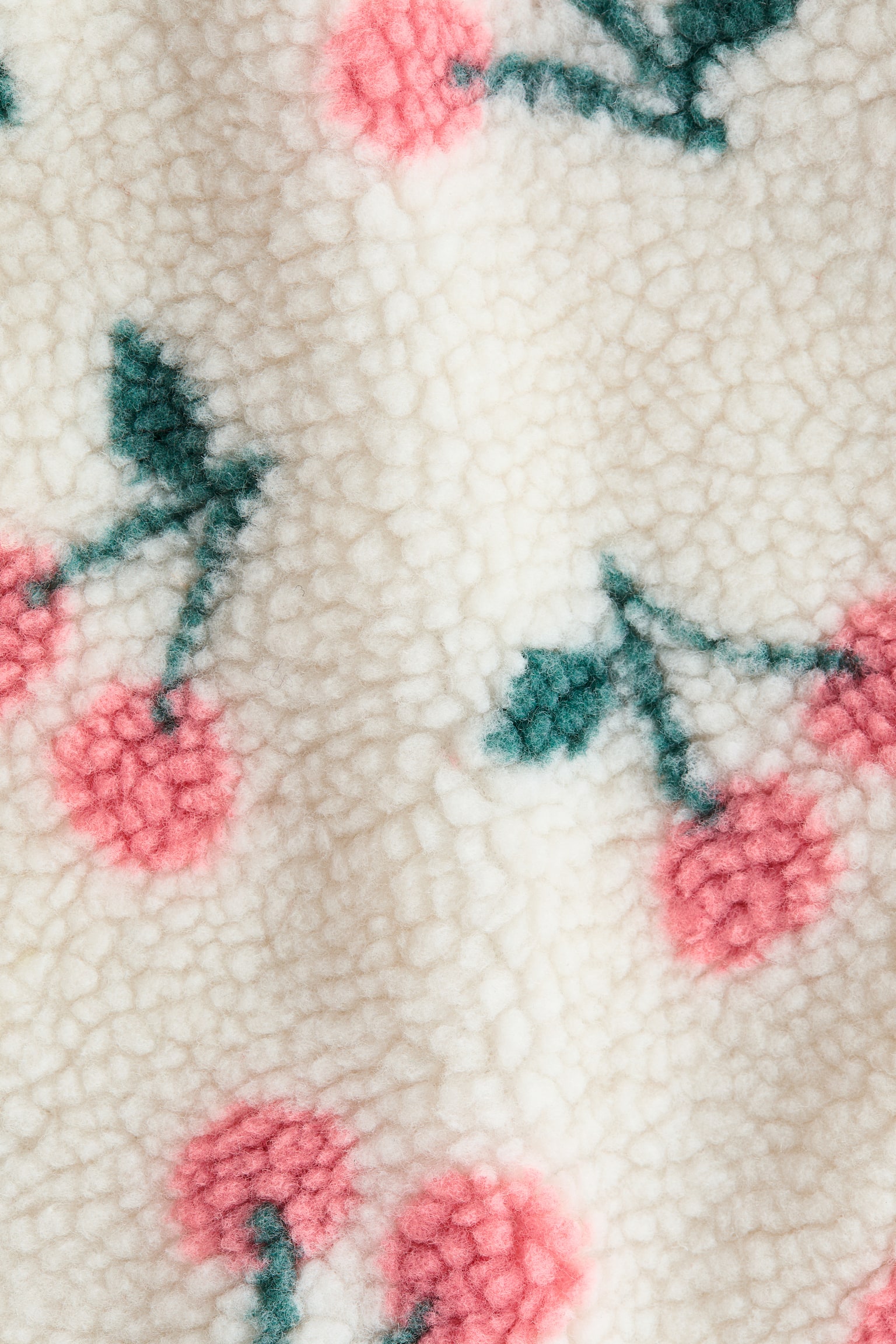 Printed teddy jacket - Cream/Cherries/Light beige/Dinosaurs/Light beige/Hearts/Light beige/Cars/Light beige/Hearts/Light beige/Dinosaurs - 5