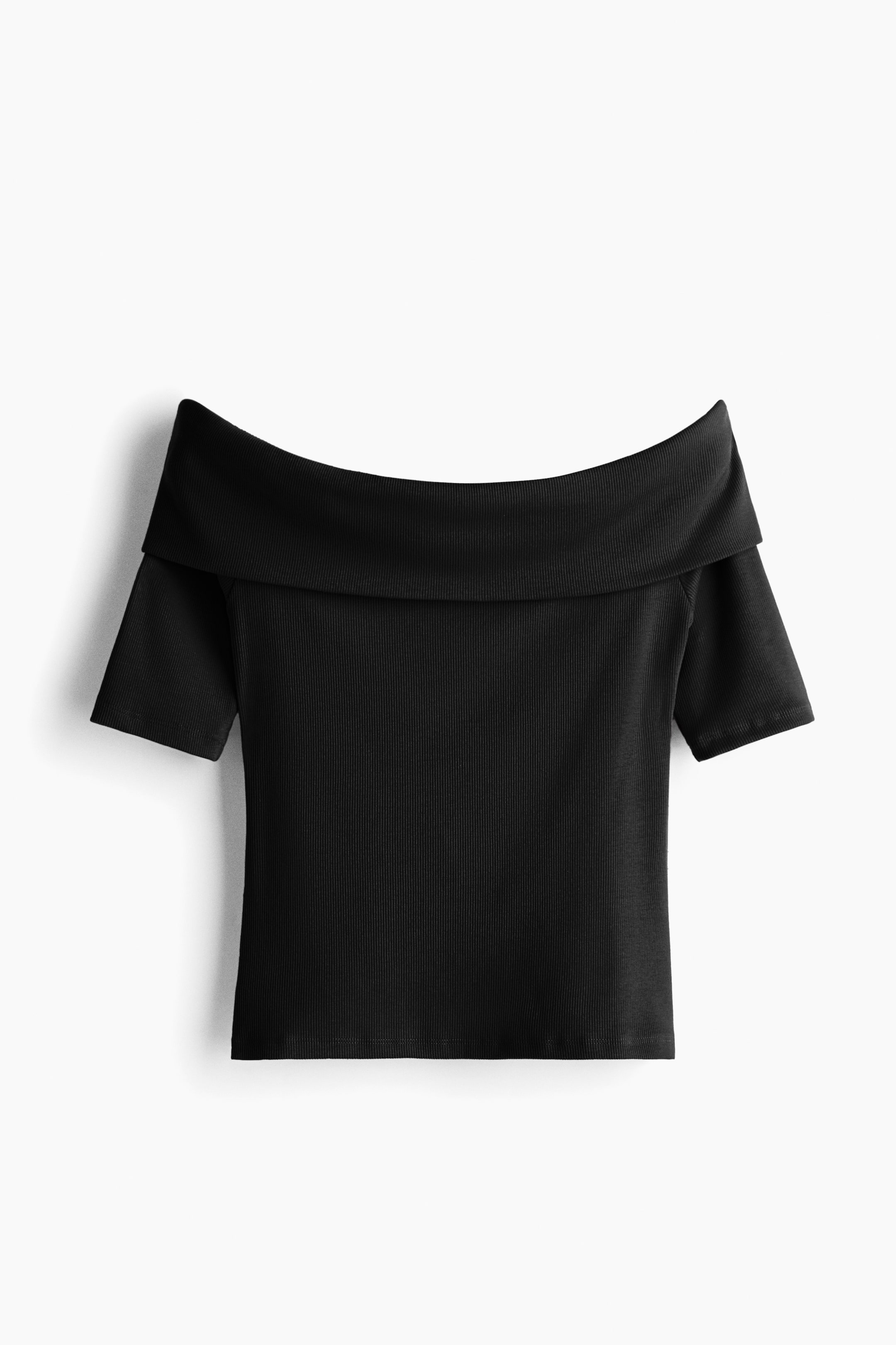 Büyük resmi görüntüle: Omuzları Açık Ribanalı Üst - Siyah - KADIN | H&M TR 1