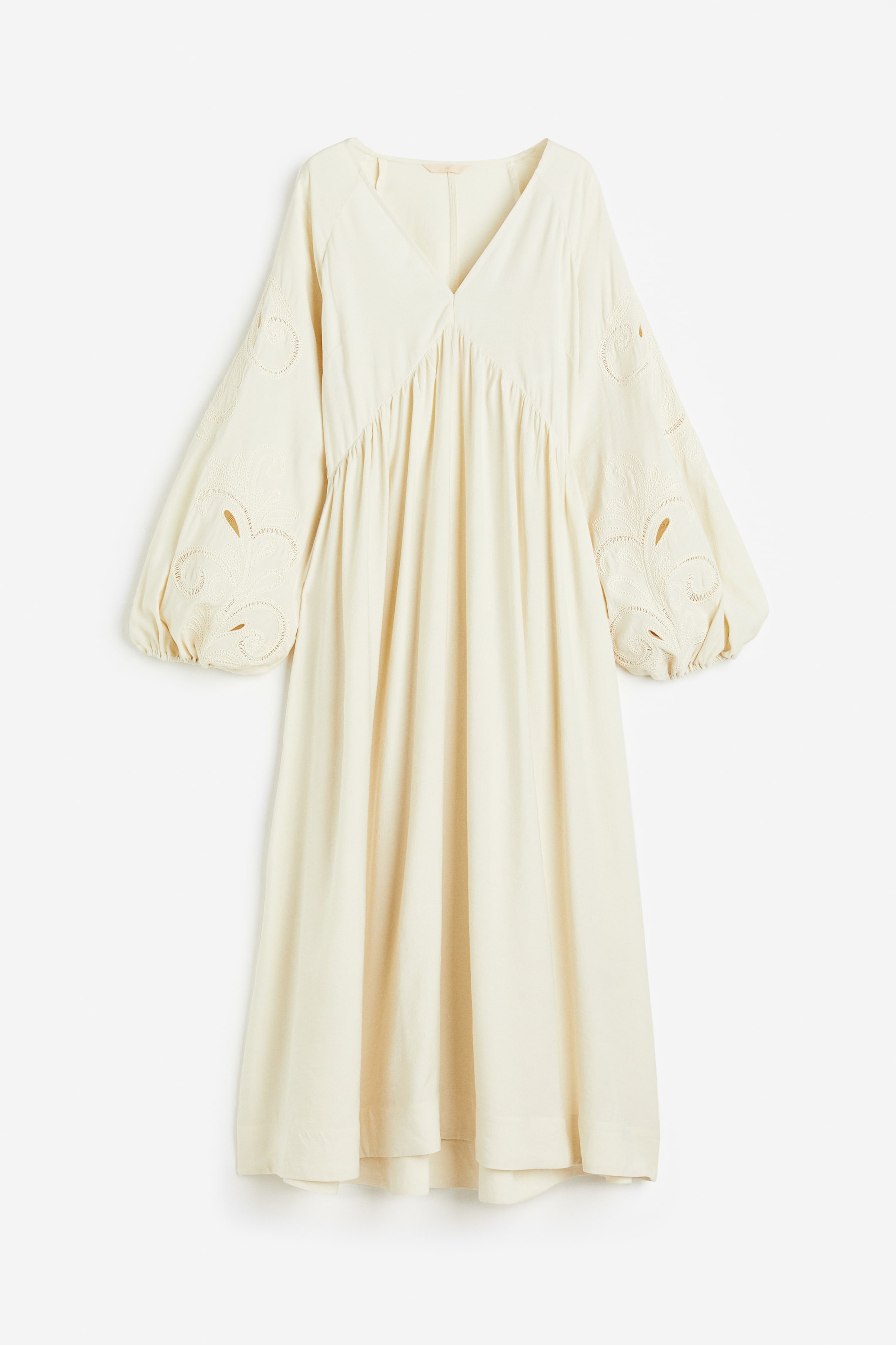 הצגת תמונה גדולה יותר: שמלה עם רקמה - קרם - Ladies | H&M IL 1