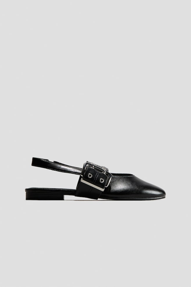 Buckled slingbacks - Black - 1