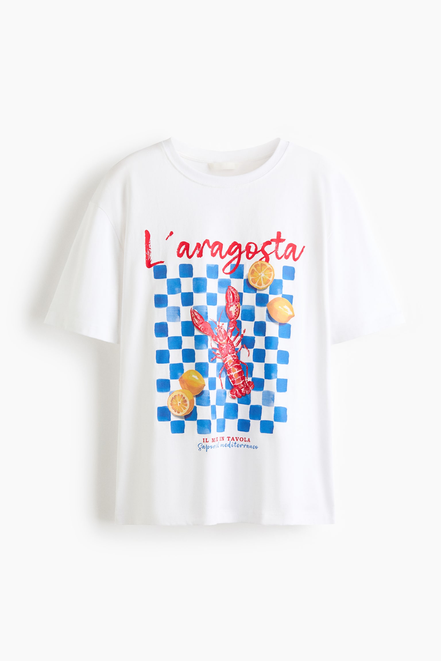 Playera oversized con diseño - Blanco/L'aragosta/Beige claro/Tide Wanderer - 1