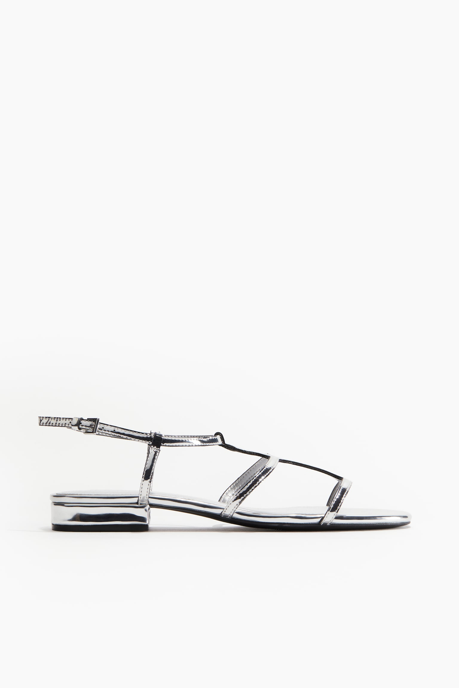 Strappy Sandals - Silver colour/Black/Red - 2