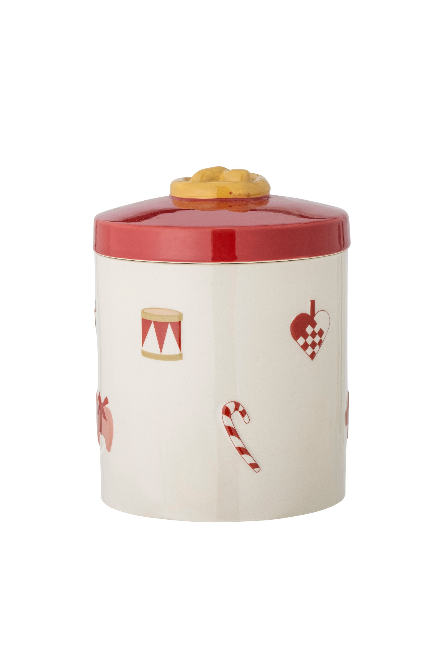 Bloomingville - Tarro Yule Con Tapa - Rojo