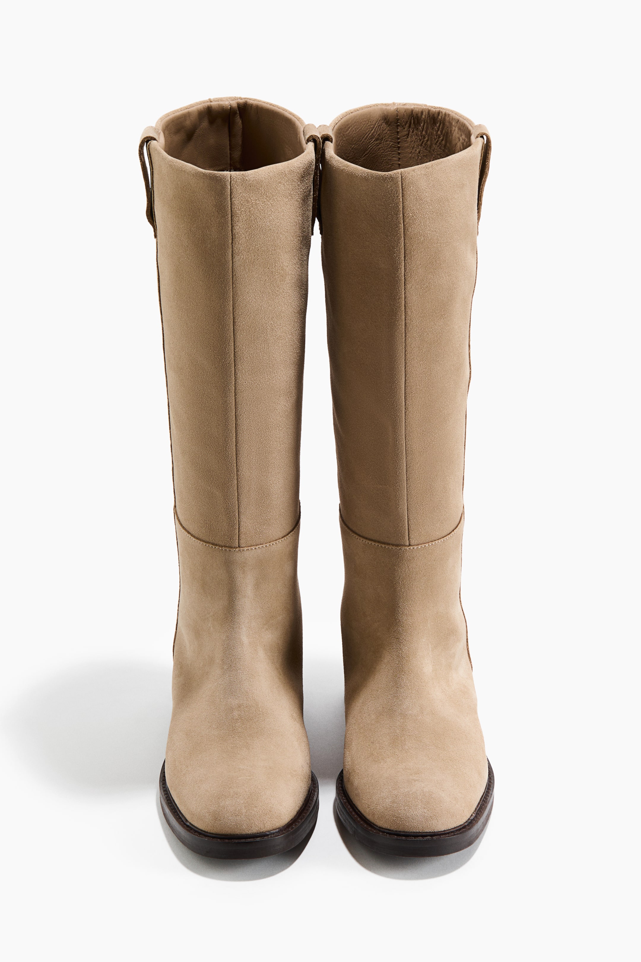 Женские ботинки H&M Knee-High Split Suede Boots — фото 4