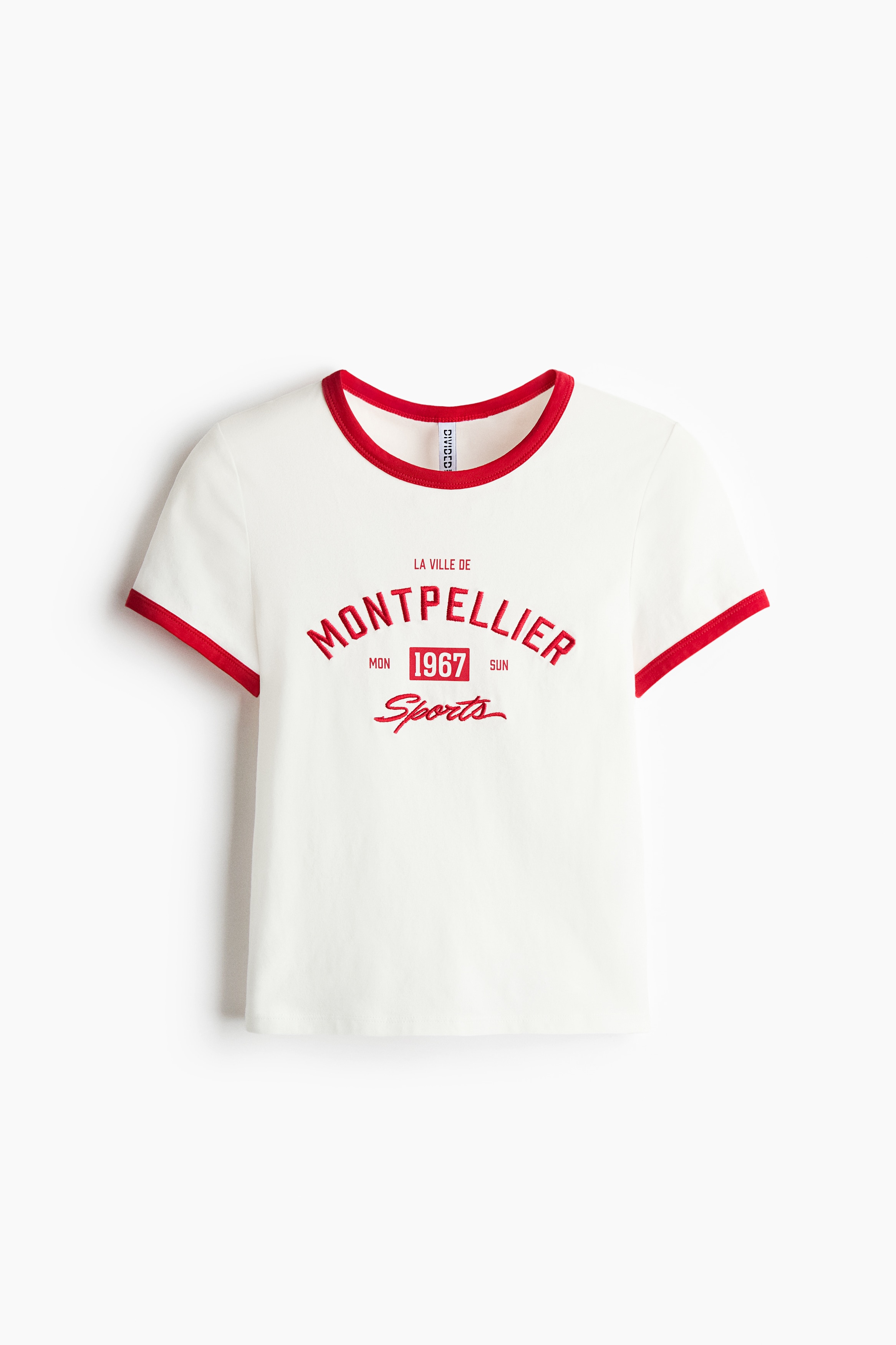 Fitted Cotton T-Shirt - White/Montpellier/Light beige/Douceur de Vivre/Light blue/Poétique/Dark gray/Pâtisserie/Light blue/striped/White/New York