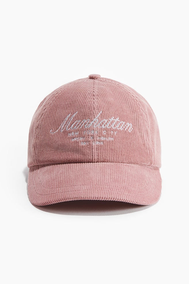 Casquette en velours côtelé - Rose ancien/Manhattan - 1