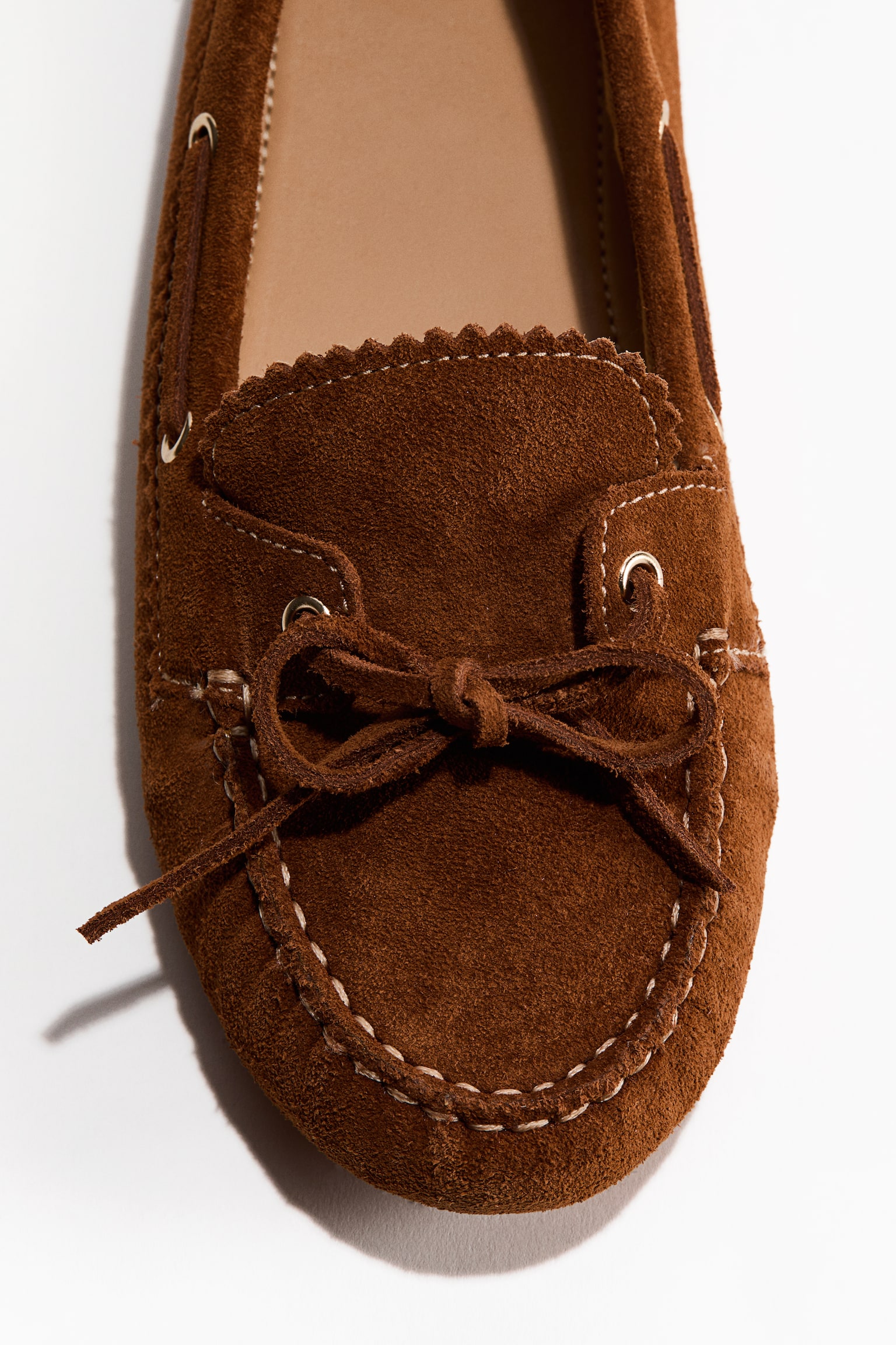 Leather deck shoes - Brown - 3