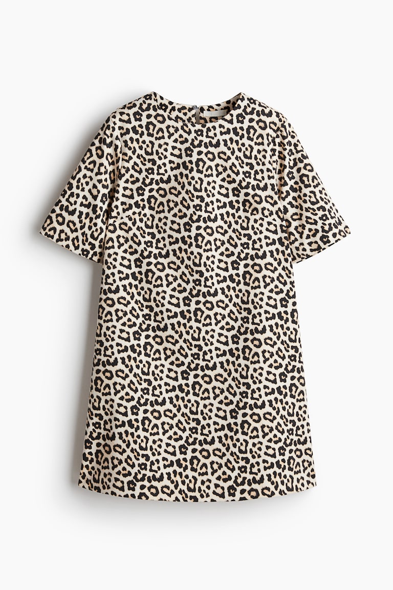 chinese dress ladies NEW H&M White Short Puff Sleeve Lace Up Crew Neck Mini A Line Dress Size XL