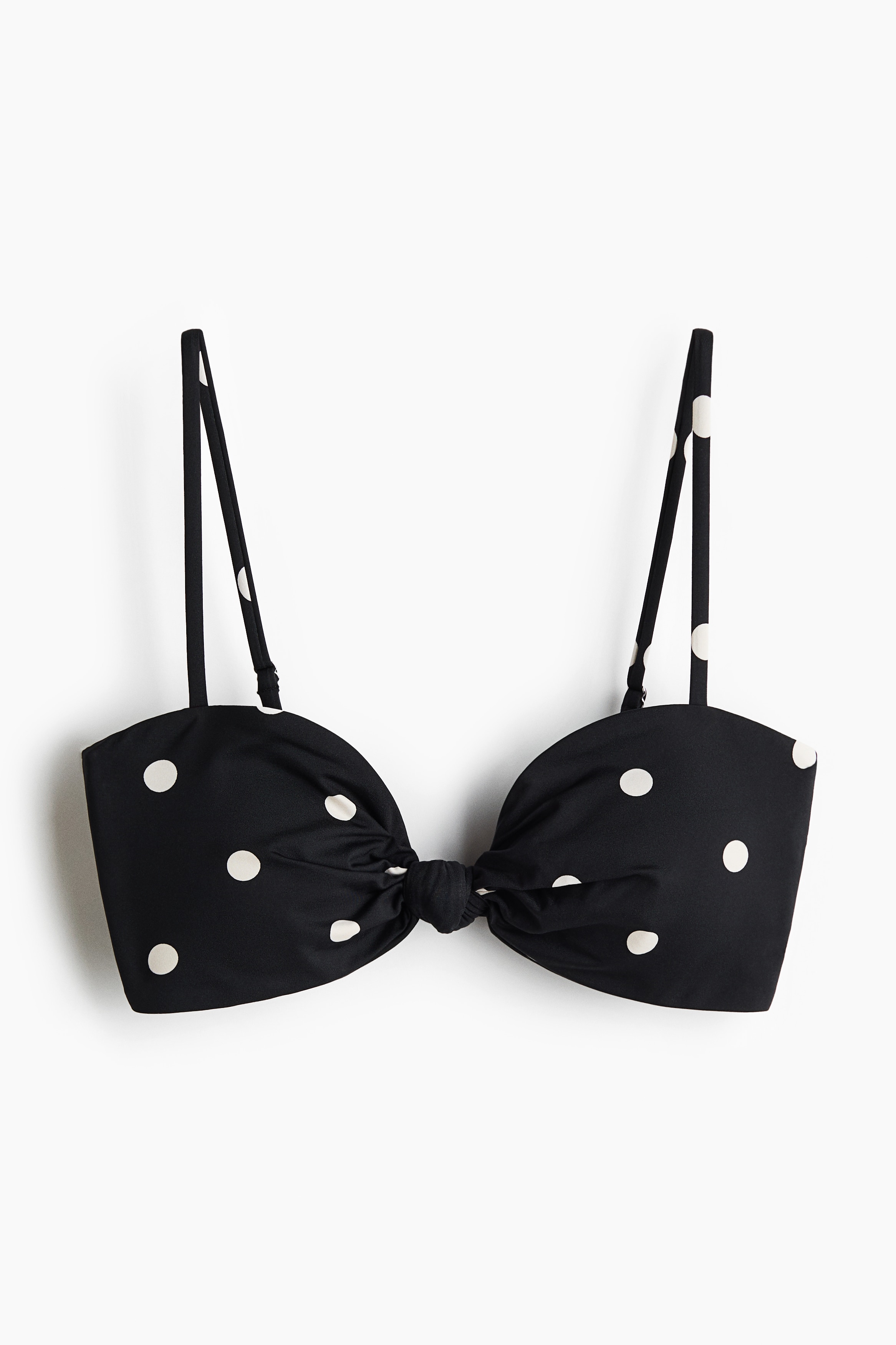 Vadderad bikini-bh - Svart/Polkaprickig