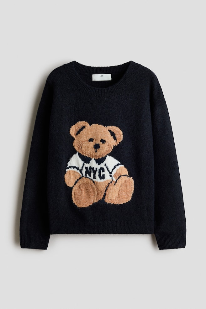 Loose-fit motif-detail jumper - Navy blue/Teddy bear/Dark brown/Dog/Dark red/Bows/White/St. Anton/Light pink/Bows/Blue/Stars - 1