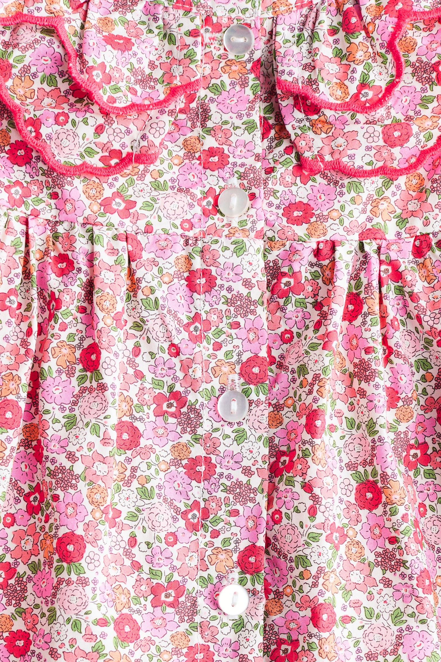 2-delt sæt i bomuld med tryk - Rosa/Blomstret - 3