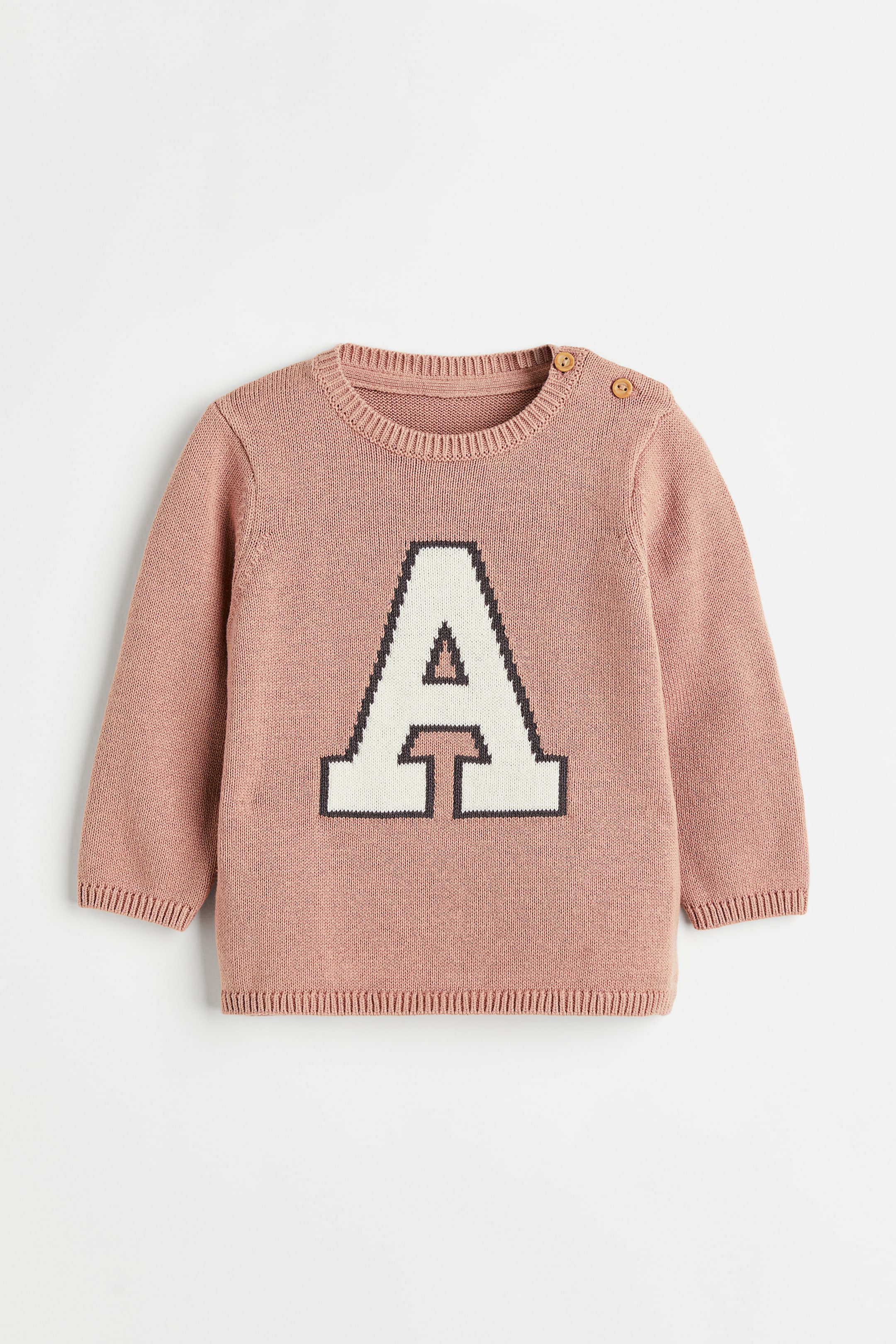 Xem ảnh lớn hơn: Áo jumper cotton dệt kim mịn - Màu hồng tím đất/A - Kids | H&M VN 1