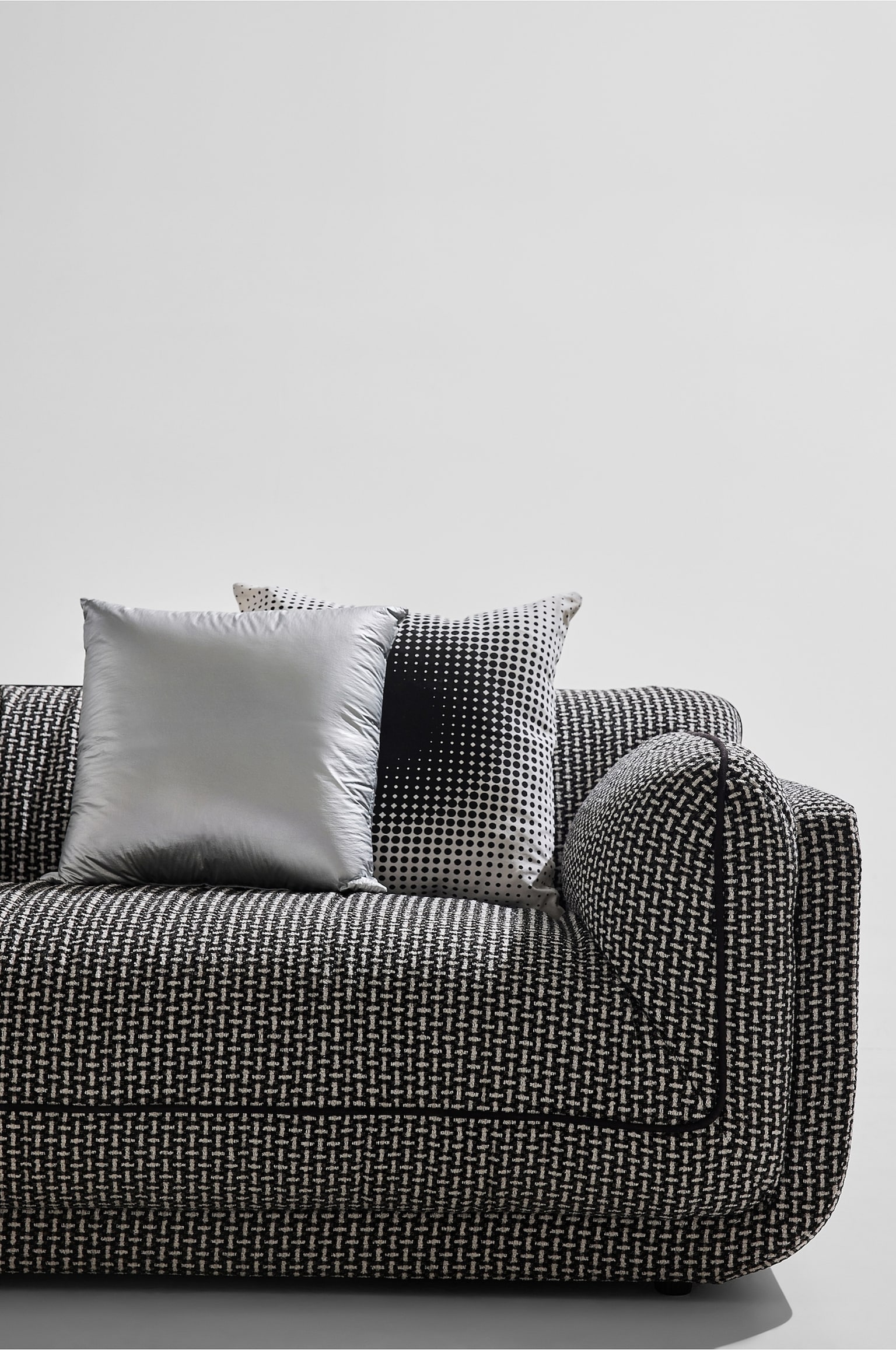 Otto 3-sitzer-sofa - Schwarz/weiß - 5