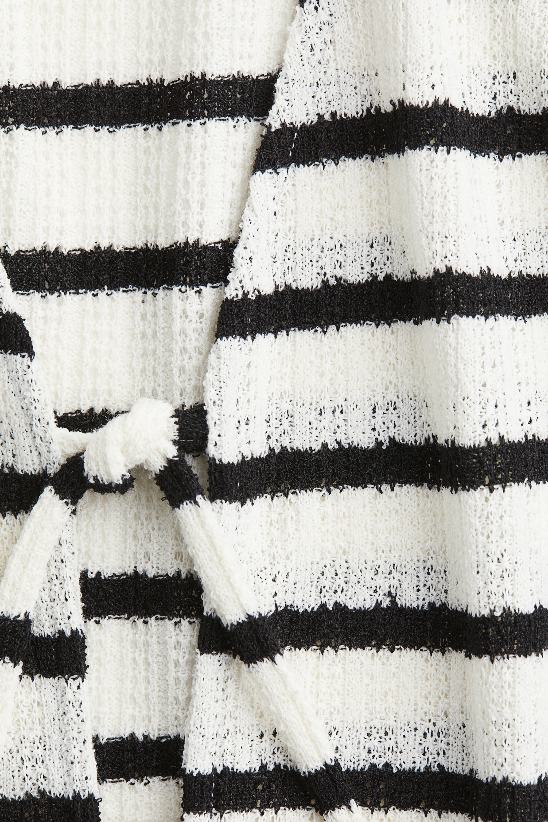Knitted tie-front top