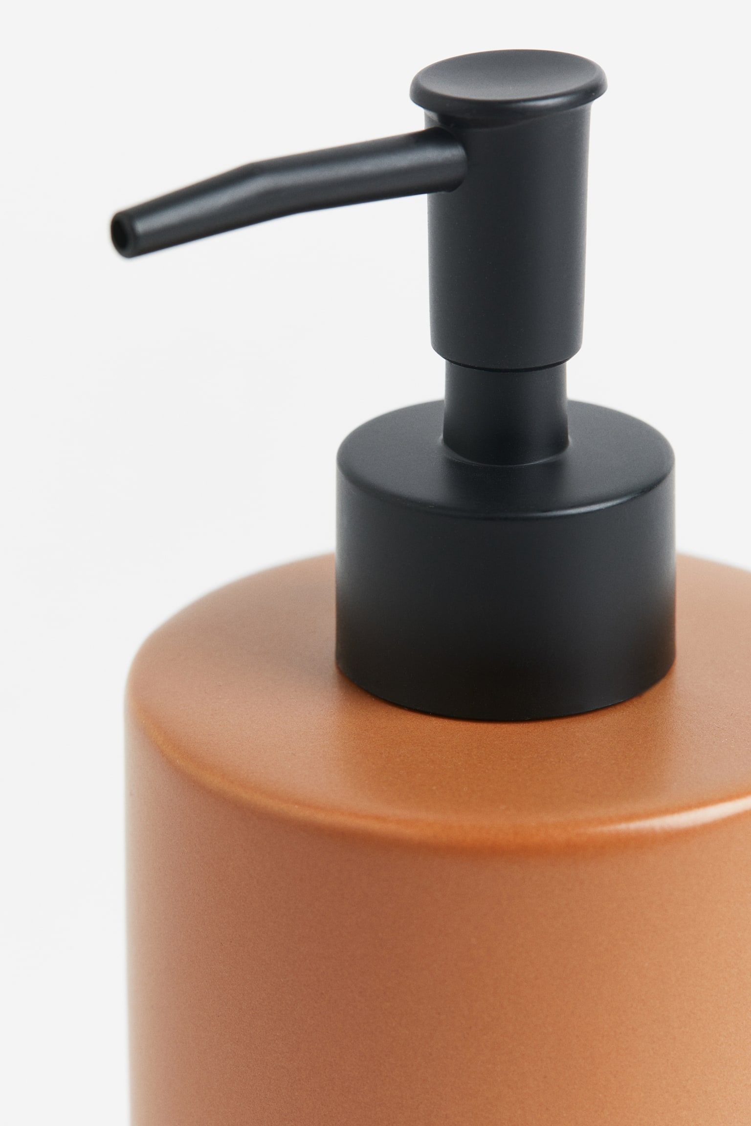 Earthenware soap dispenser - Brown/Light beige/Black - 2