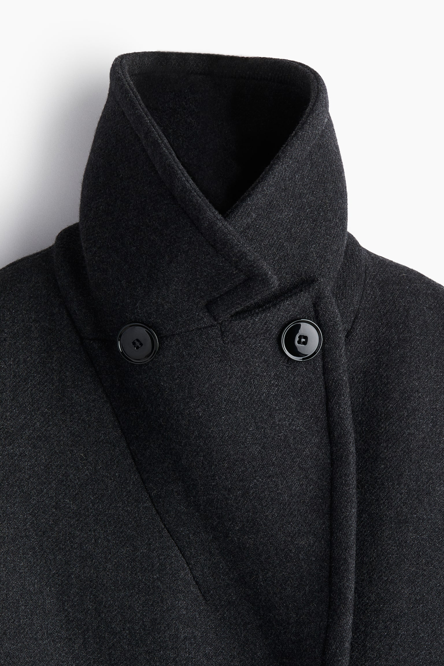 Wool-blend coat - Dark grey - 6