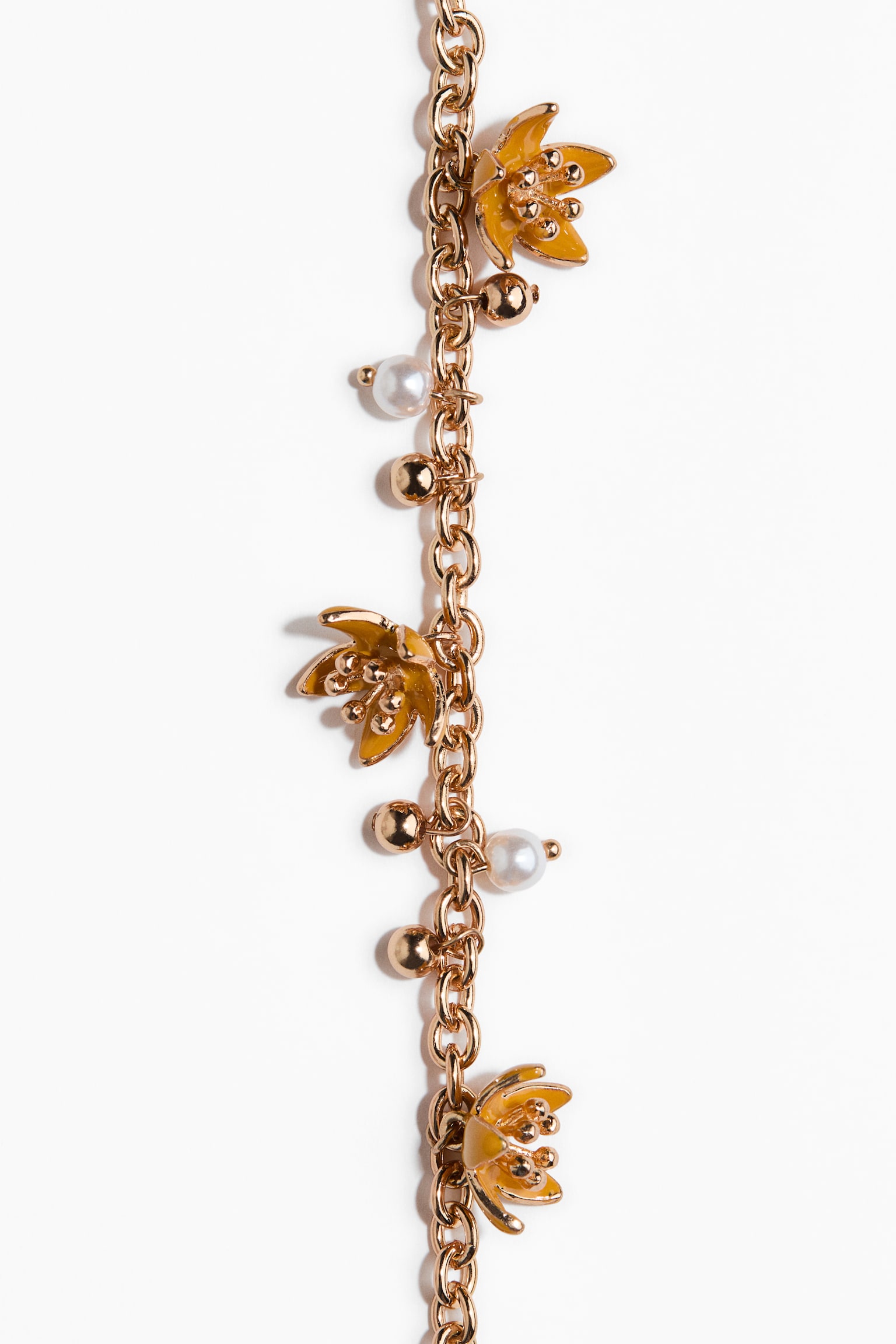 Браслет-шнурок із підвісками - Золотистий/жовтий - 4