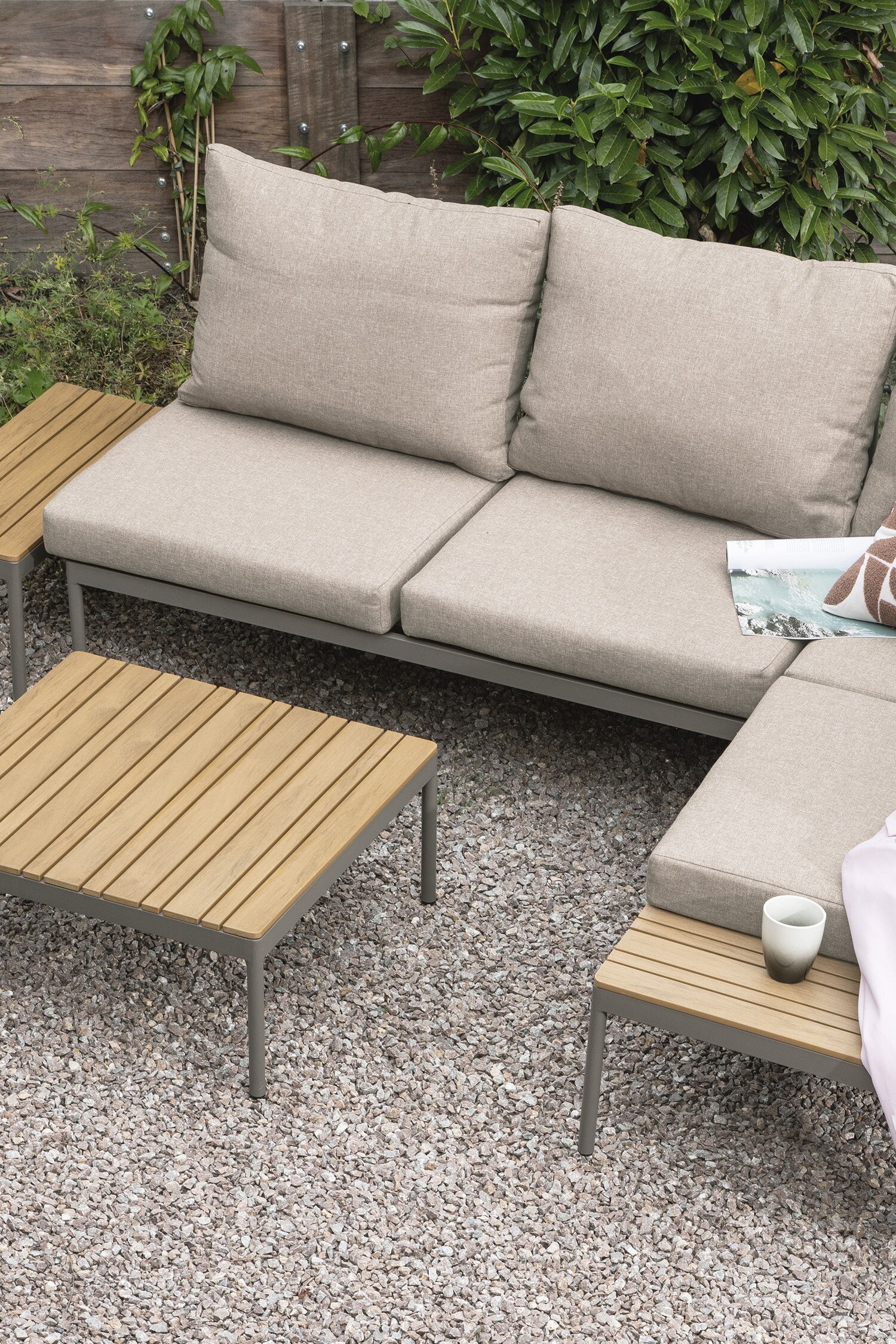 Zaro Modulares Garten-loungeset - Beige/Rosa