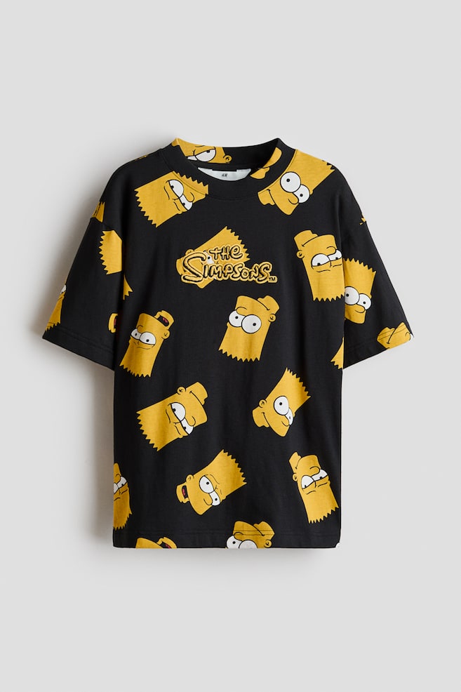 Printed cotton T-shirt - Black/The Simpsons - 1