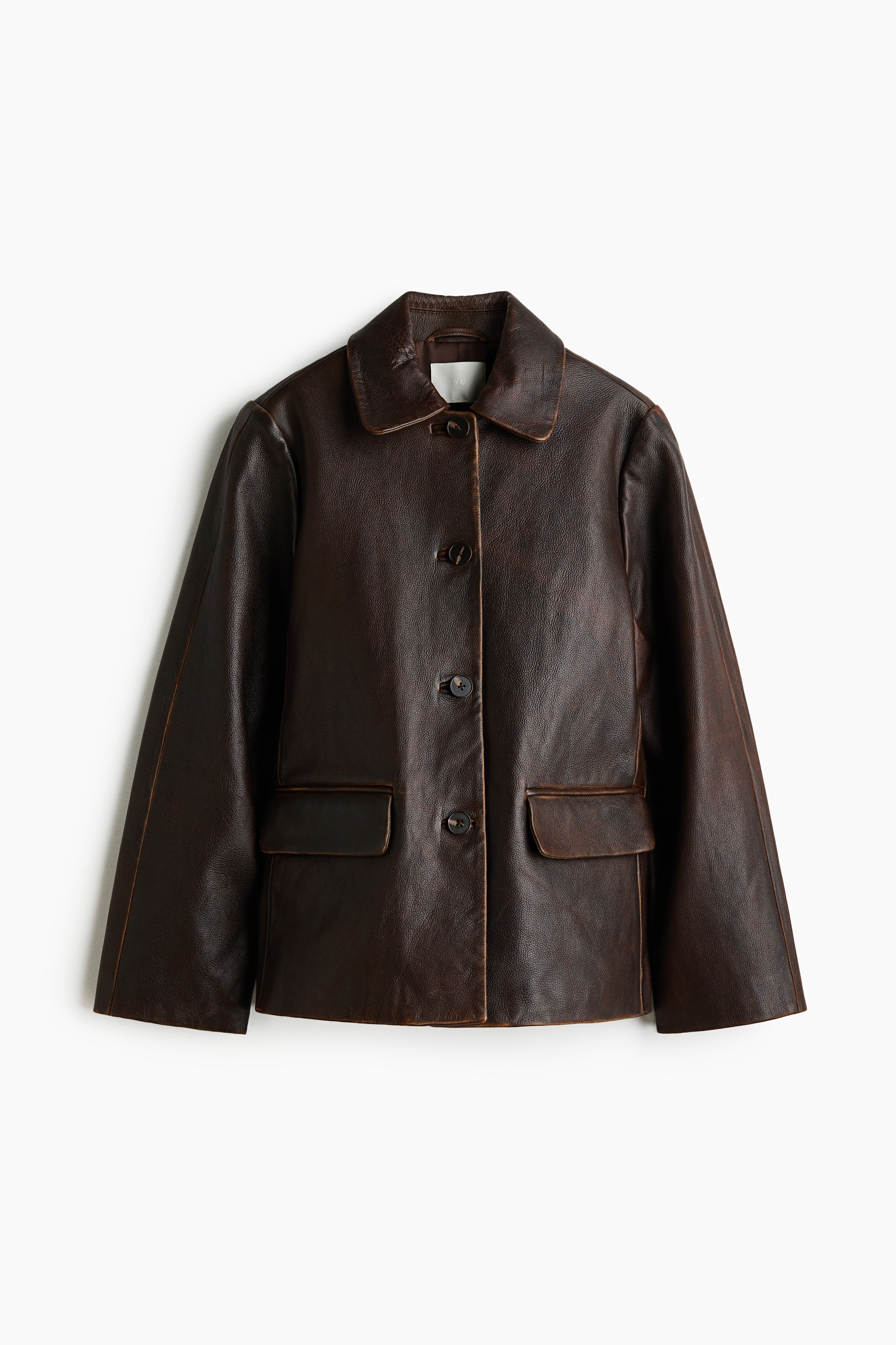 Chaqueta de piel - Marrón oscuro