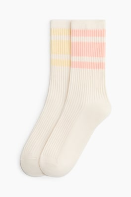 2-pack ribbade strumpor