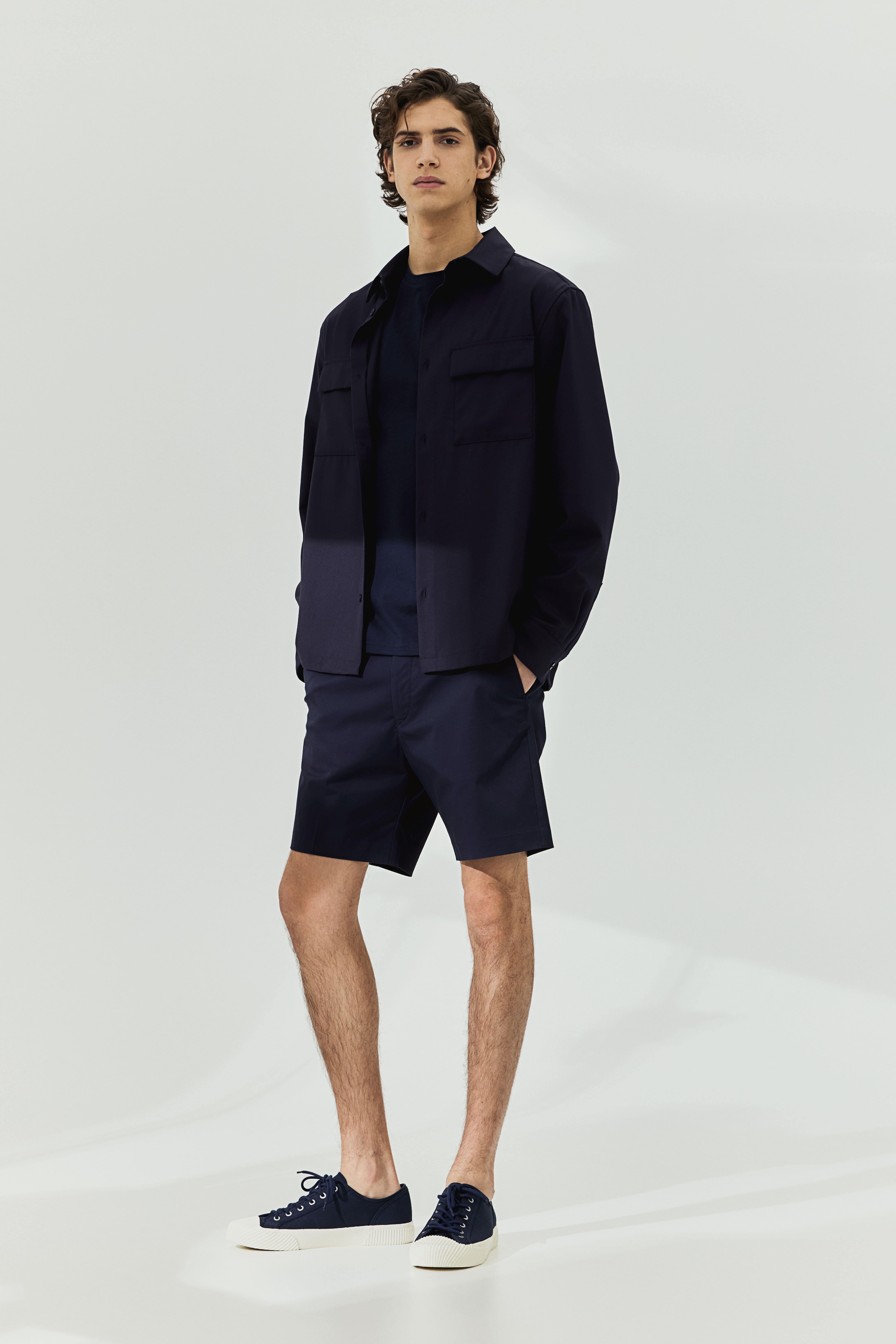 Regular Fit Chino Shorts Navy blue Men H M US