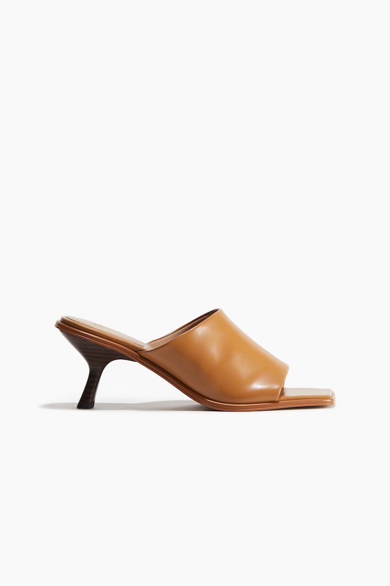 H&m Square Toe Mules Heels H&M Square-Toe Mules