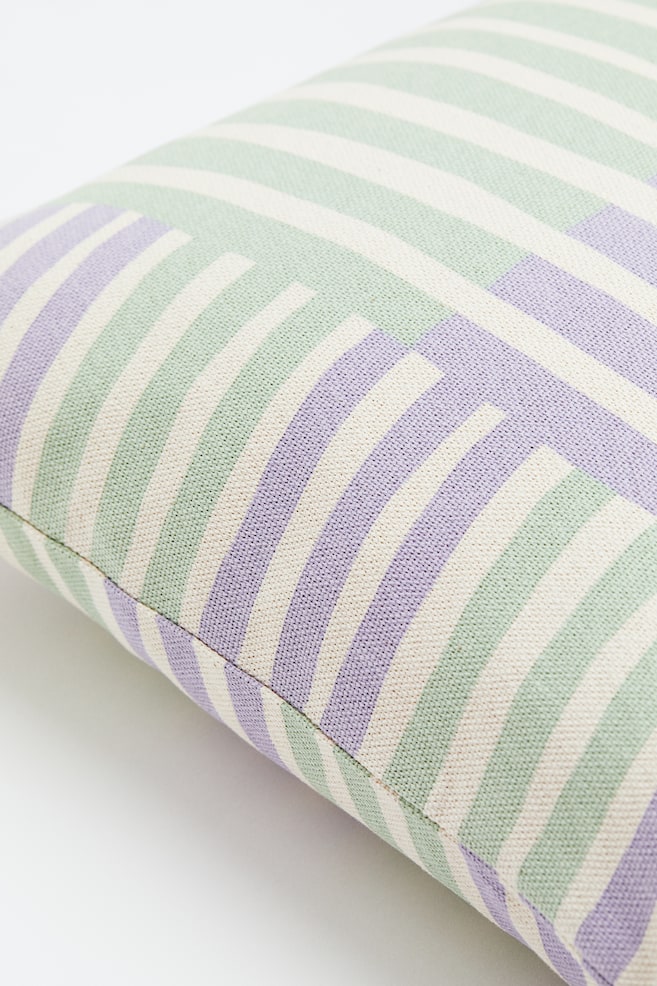 Patterned cushion cover - Light purple/Light green/Beige/Black/Yellow/Patterned - 2