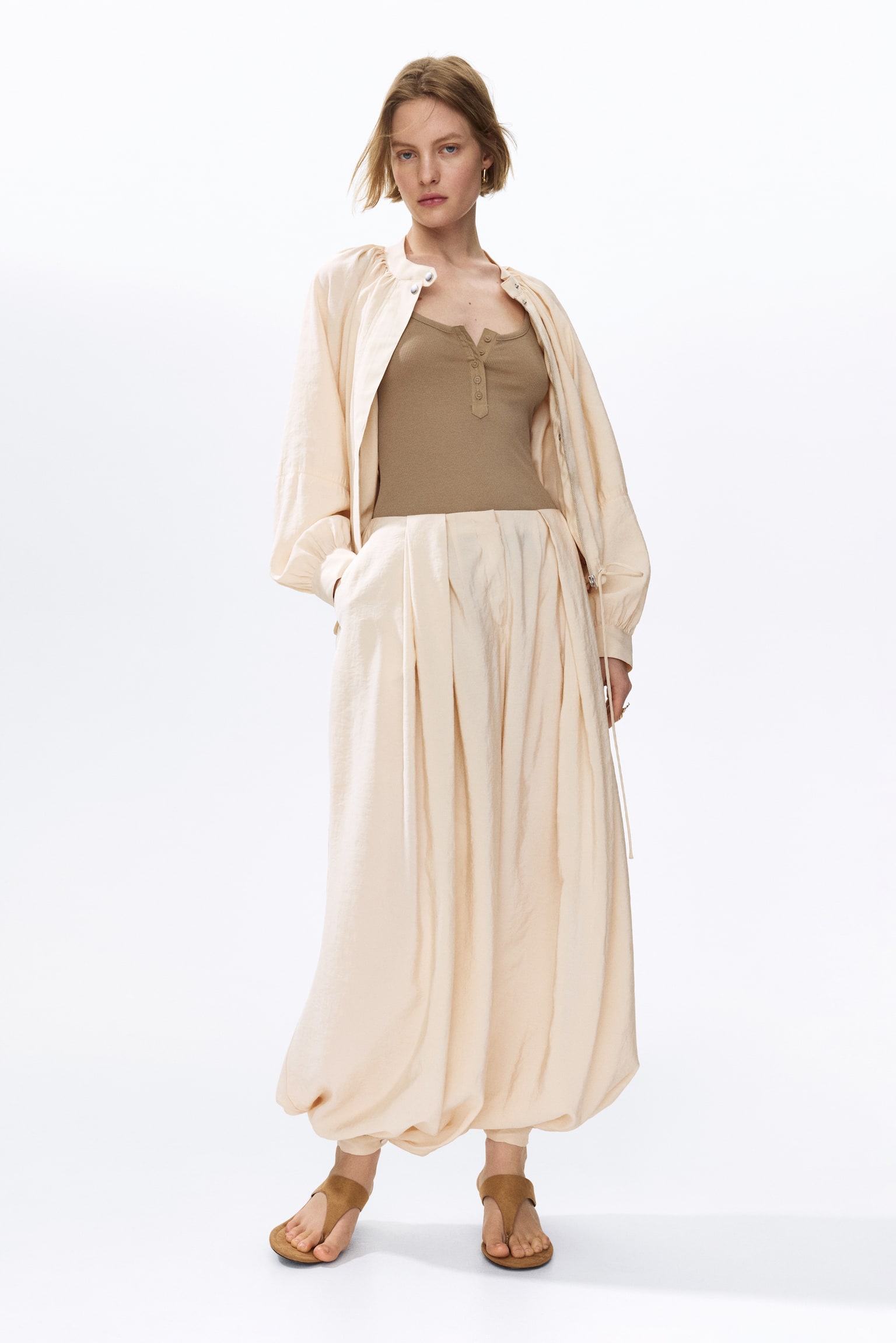 Balloon-sleeved modal jacket - 3