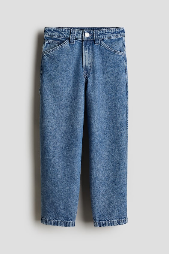 Babyhug Cotton Full Length Denim Jeans - Dark Blue main image 1