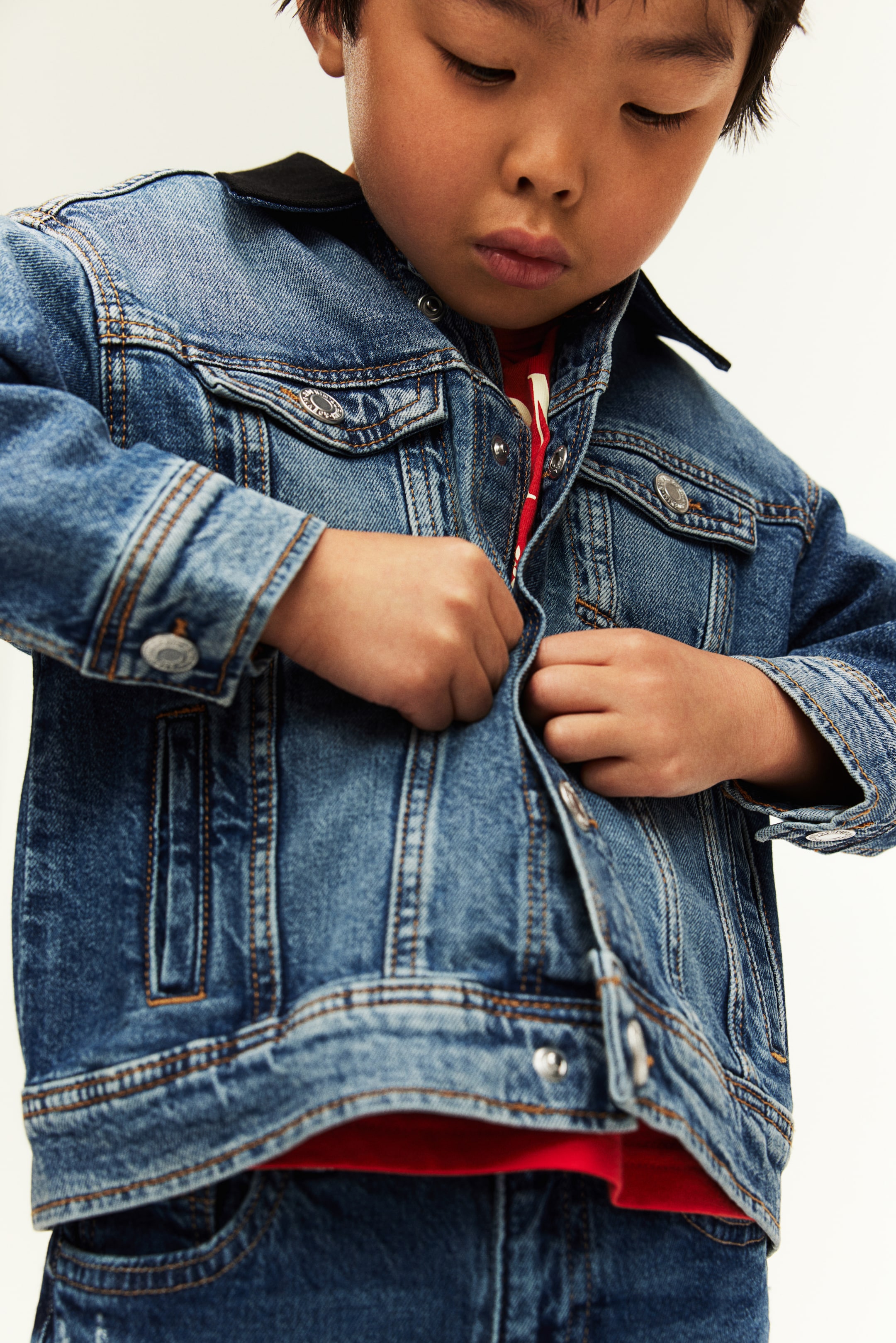 Oversized denim jacket - Denim blue - Kids | H&M GB 2