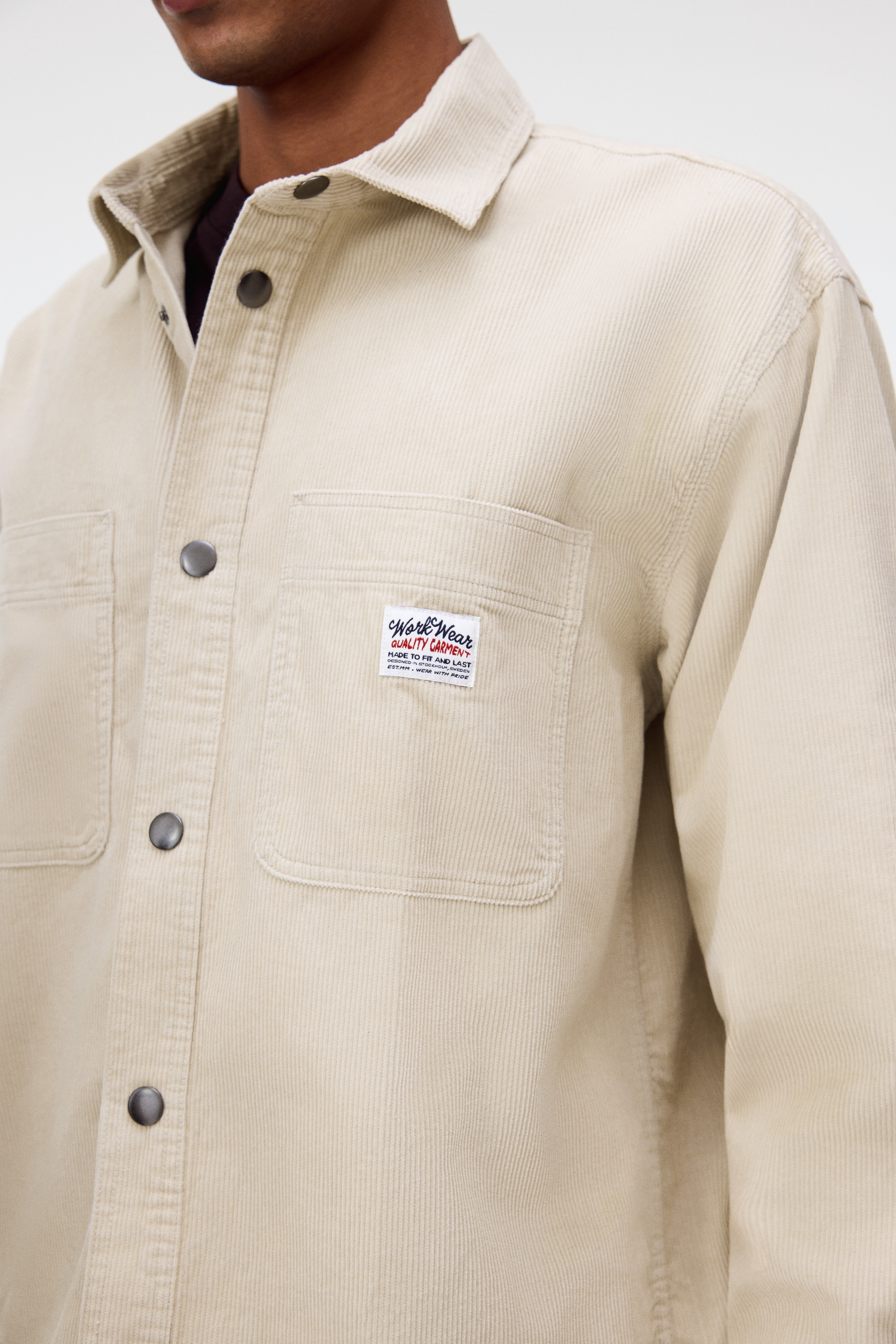 Oversized cotton corduroy shirt