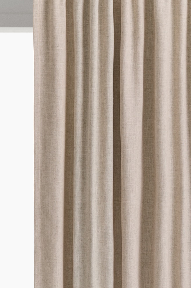 Single-Pack Wide Blackout Curtain - Beige/Natural white/Beige - 1