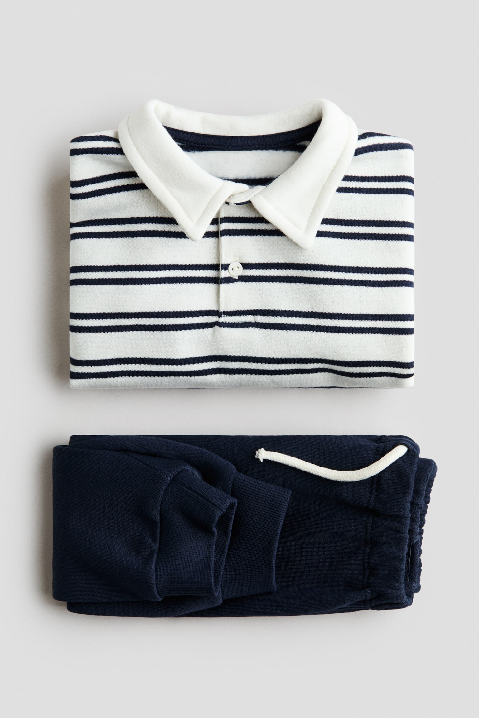 2件組運動套裝 - 海軍藍/條紋 - 3