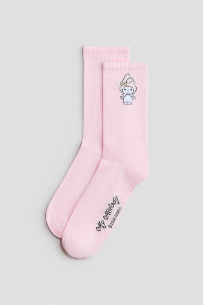 Set de 5 perechi de șosete cu motive-Roz-deschis/Hello Kitty - 2
