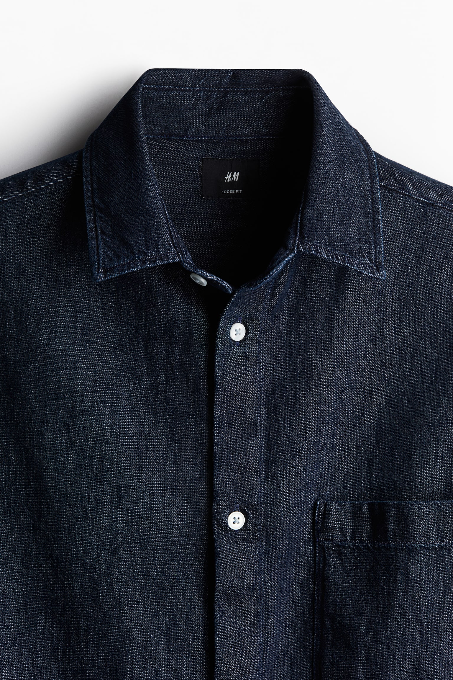 Loose Fit Denim shirt - Dark denim blue - 6