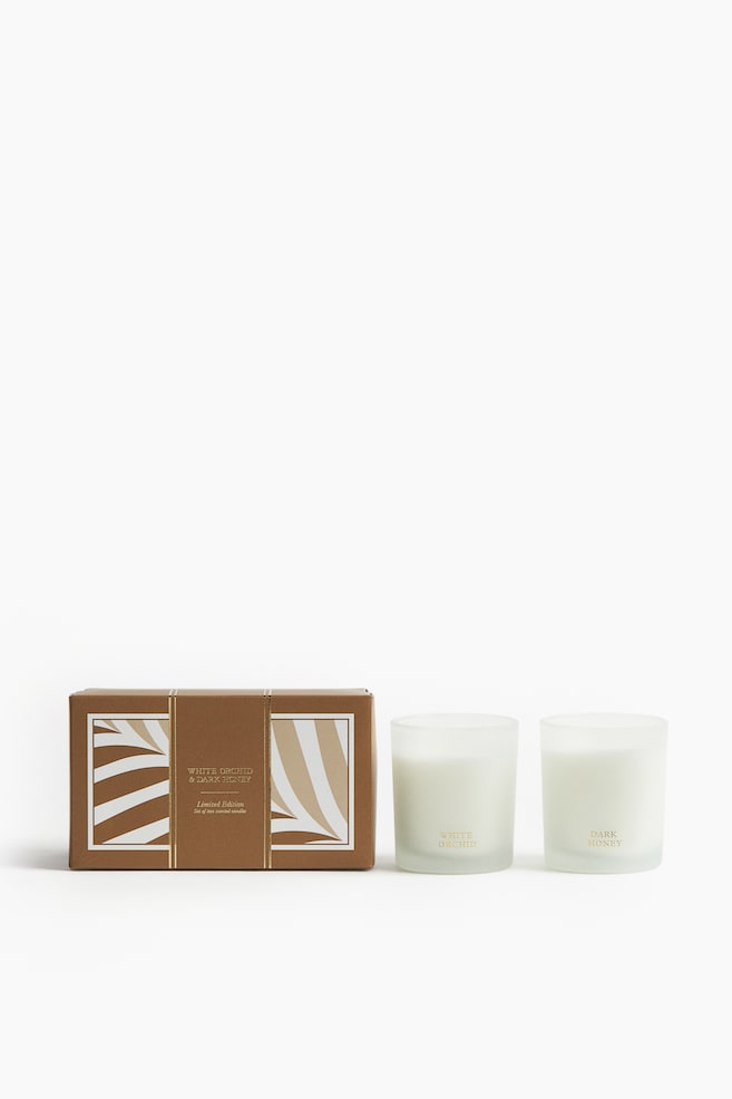 Gift-boxed 2-pack scented candles - White Orchid/Oud Mémoire - 1