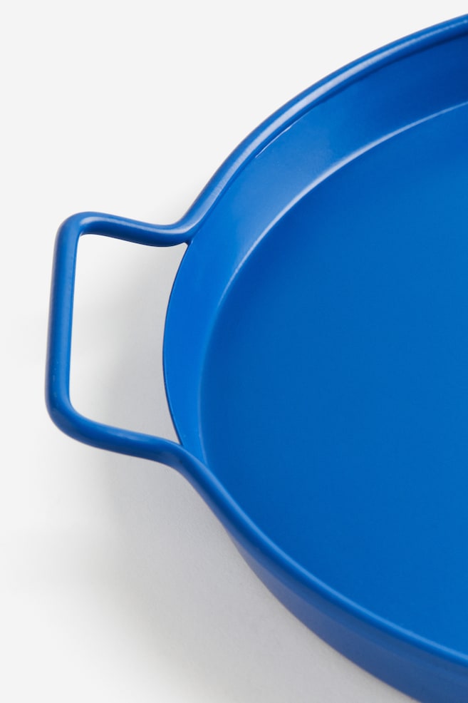 Round metal tray - Bright blue - 2
